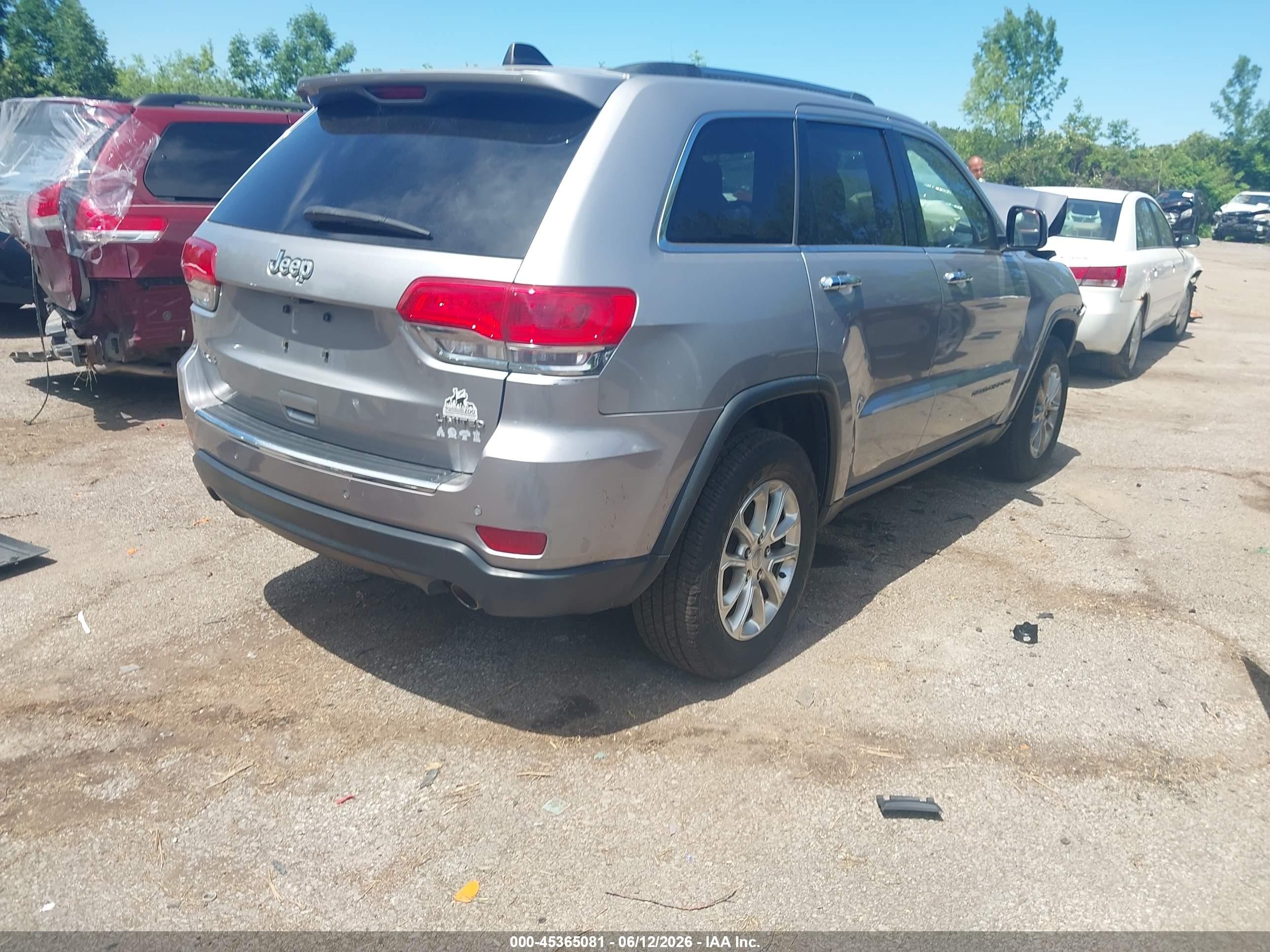 2014 Jeep Grand Cherokee Limited Silver vin: 1C4RJFBG3EC189654