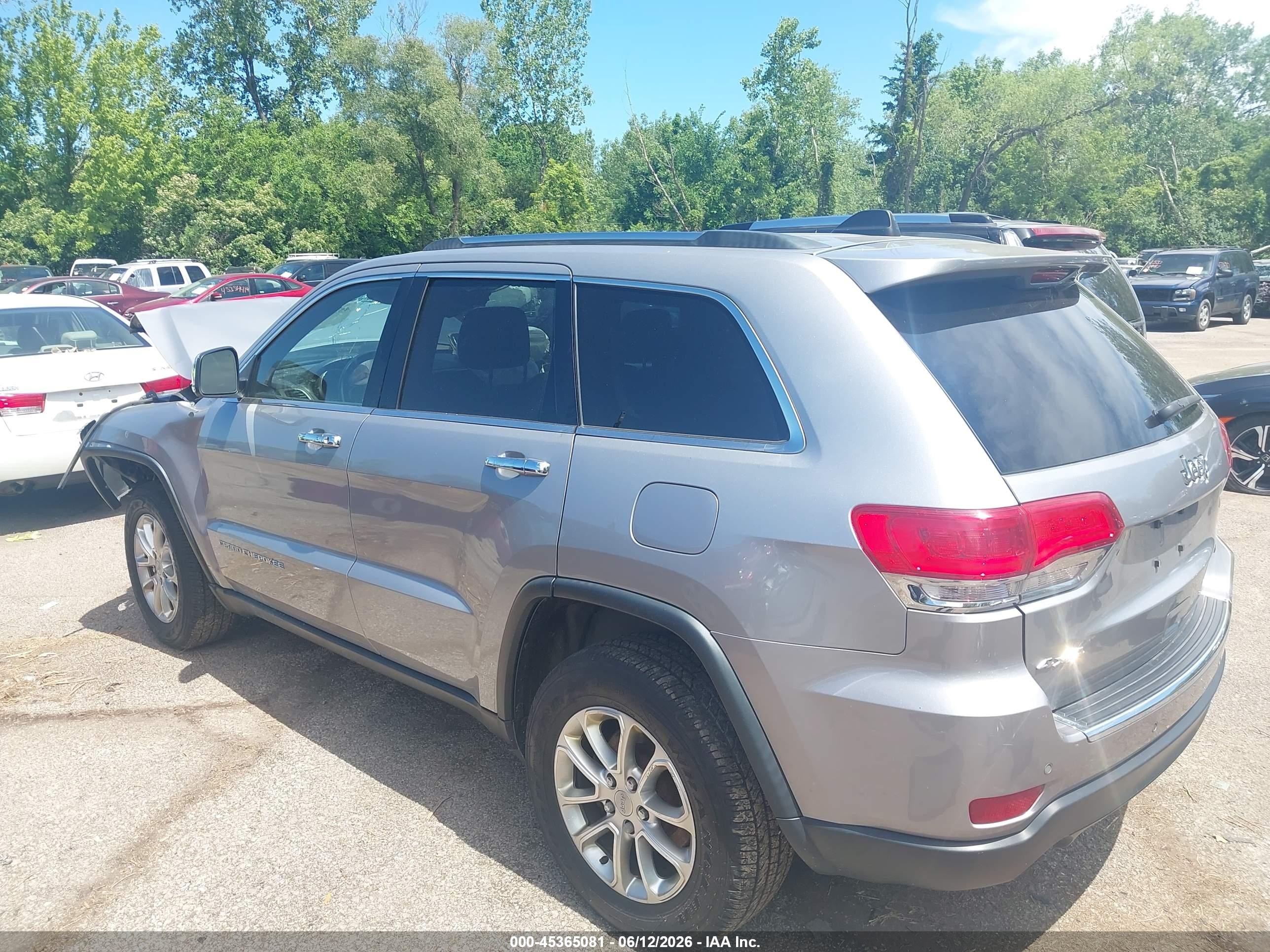 2014 Jeep Grand Cherokee Limited Silver vin: 1C4RJFBG3EC189654