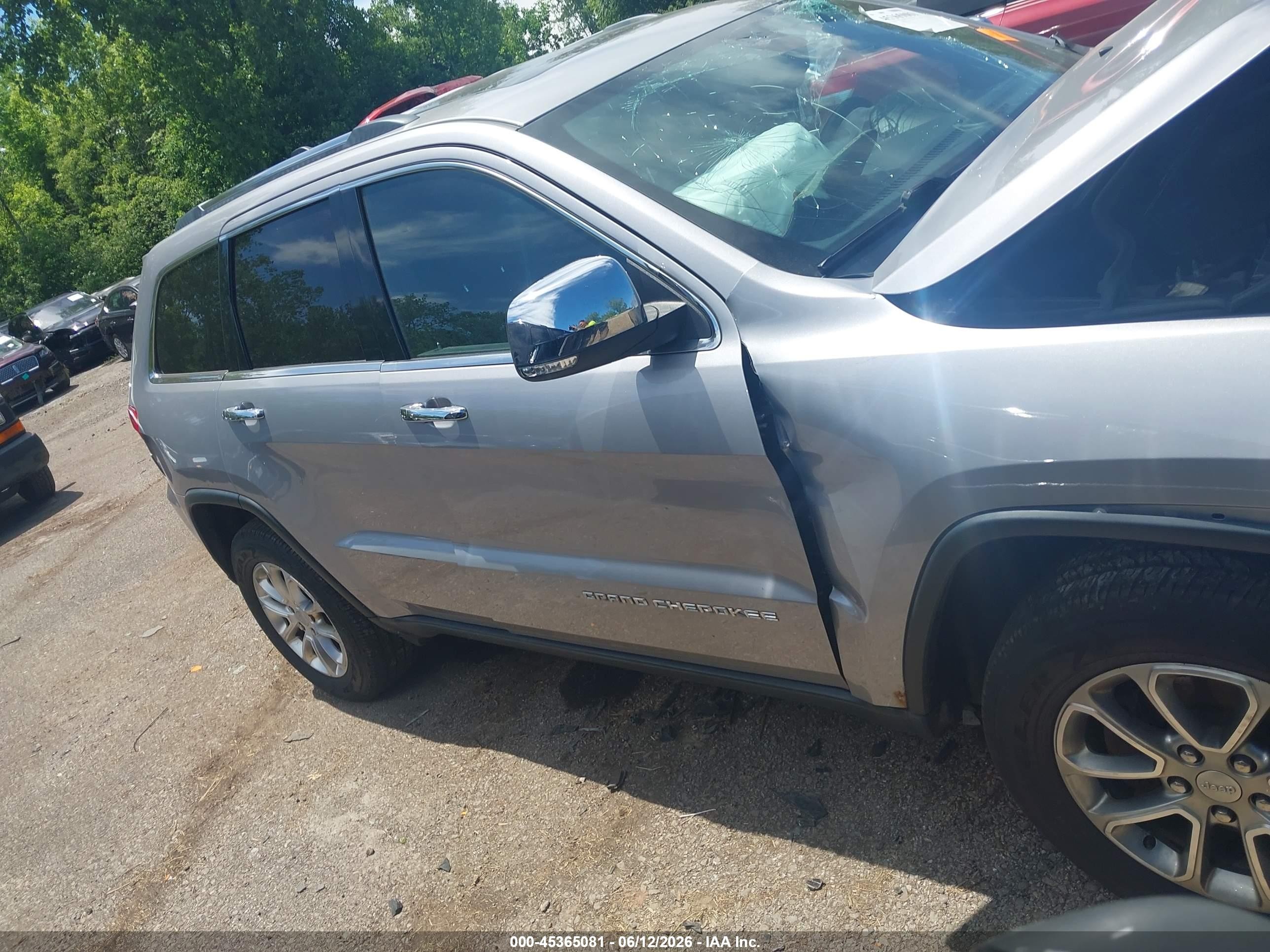 2014 Jeep Grand Cherokee Limited Silver vin: 1C4RJFBG3EC189654