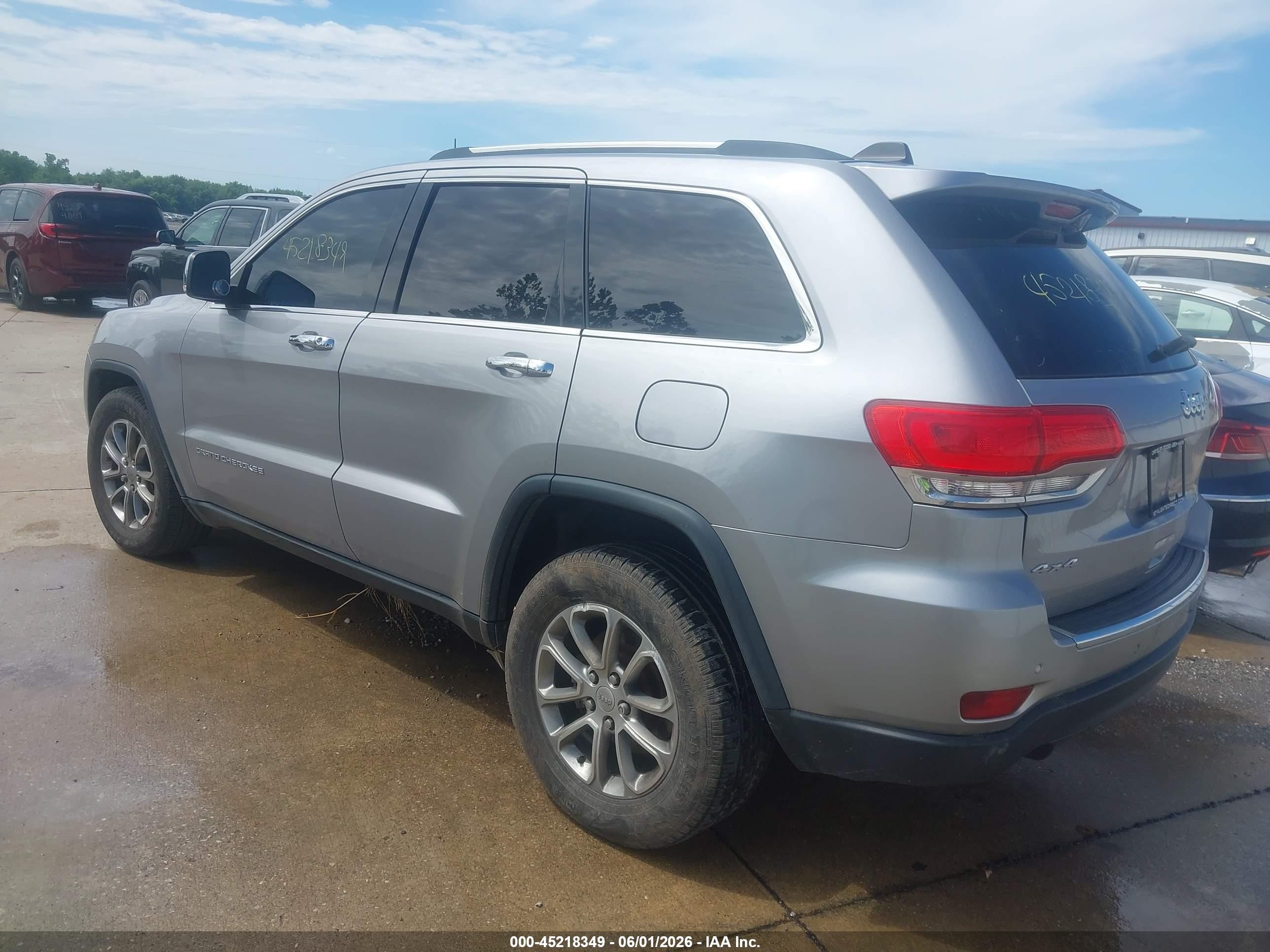 2014 Jeep Grand Cherokee Limited Серебряный vin: 1C4RJFBG3EC210101