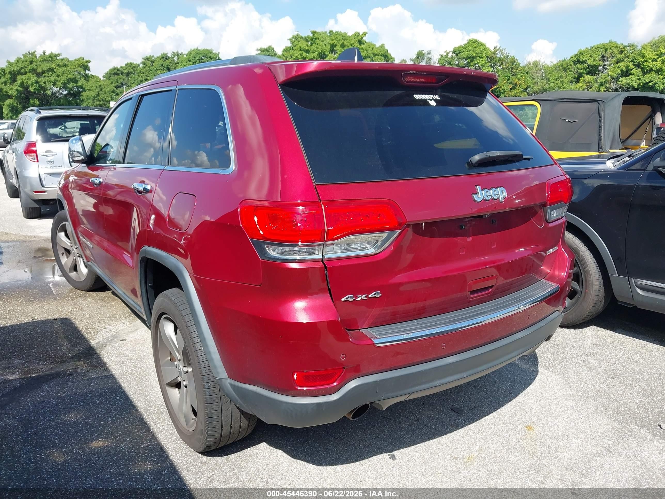 2014 Jeep Grand Cherokee Limited Red vin: 1C4RJFBG3EC215170