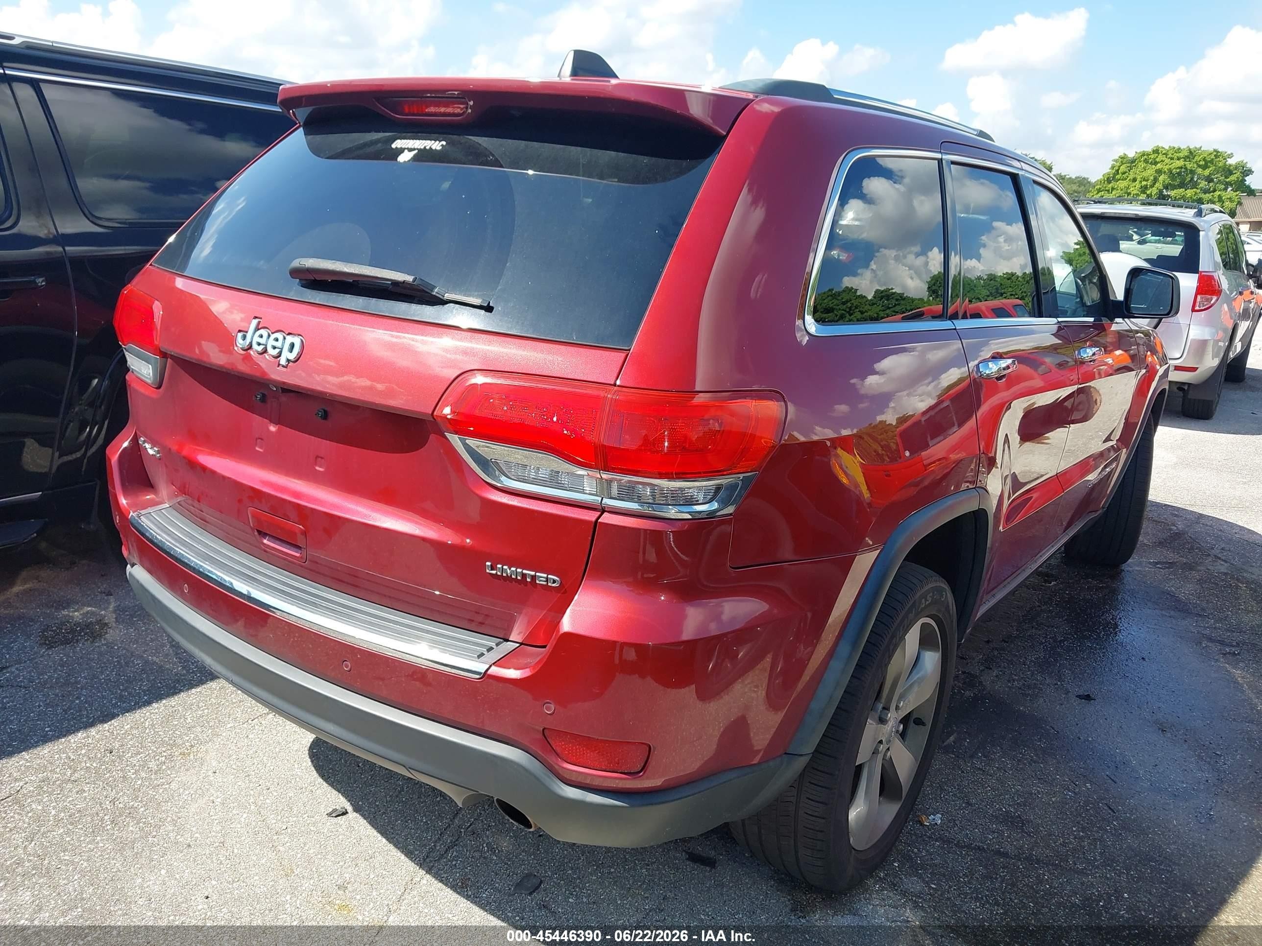 2014 Jeep Grand Cherokee Limited Red vin: 1C4RJFBG3EC215170