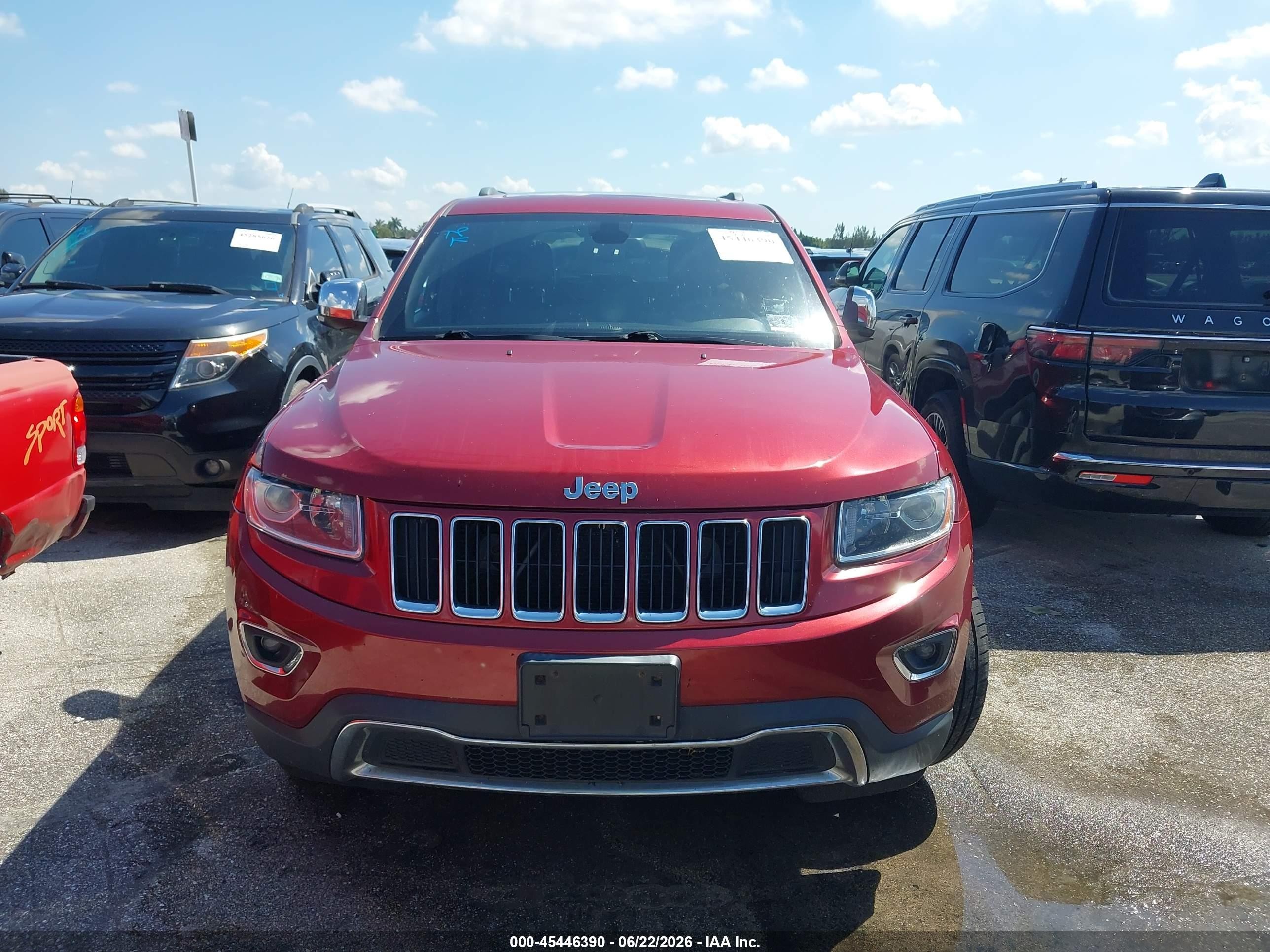 2014 Jeep Grand Cherokee Limited Red vin: 1C4RJFBG3EC215170