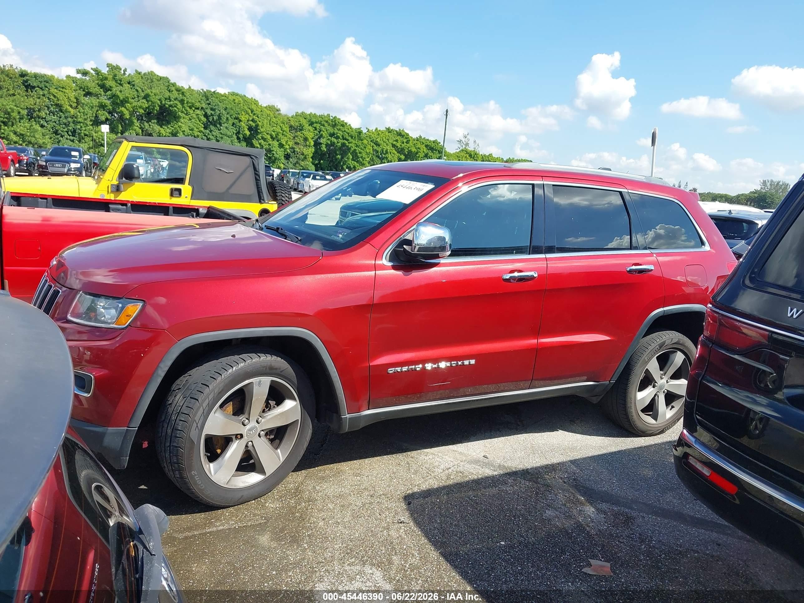 2014 Jeep Grand Cherokee Limited Red vin: 1C4RJFBG3EC215170