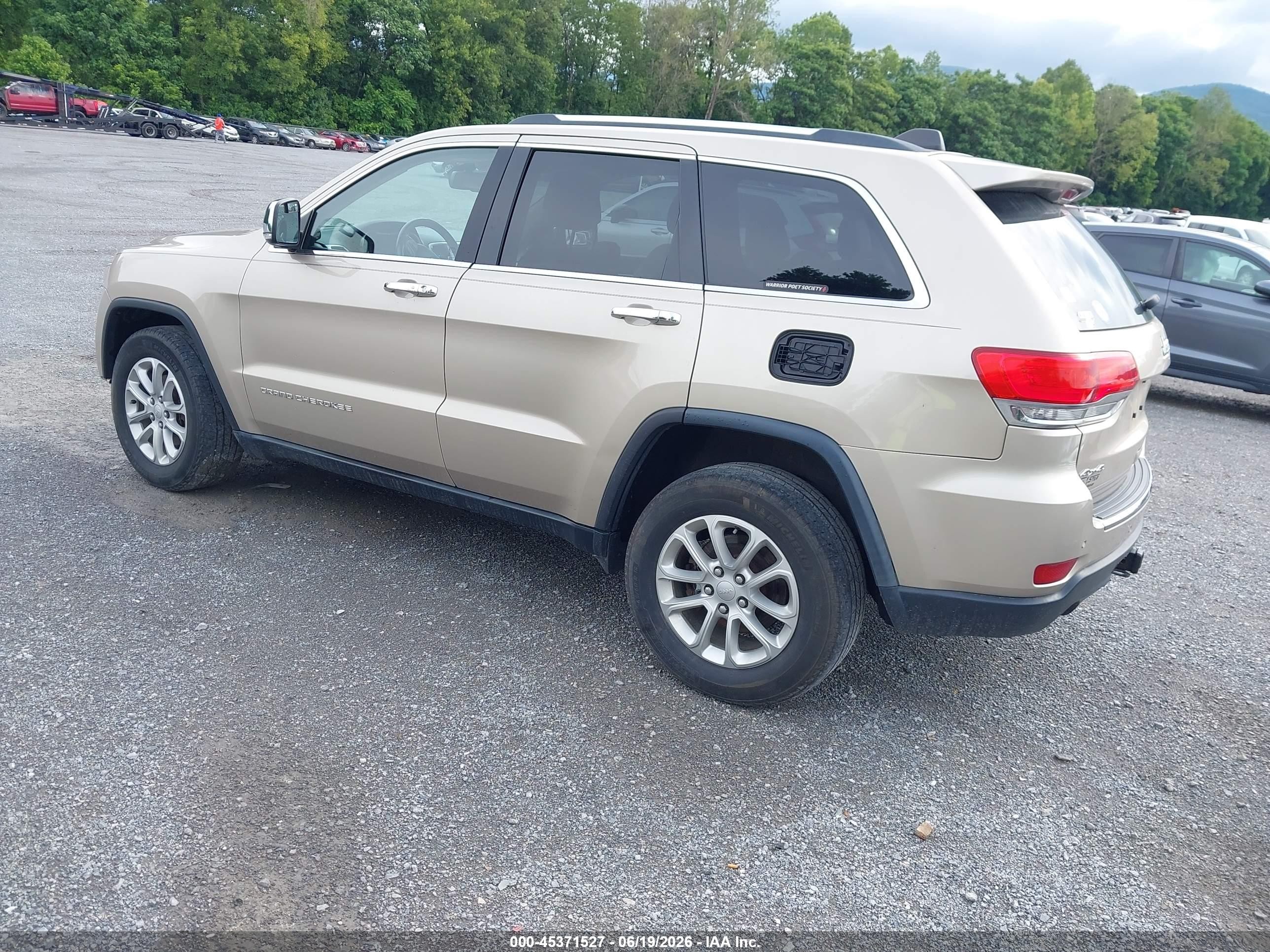 2014 Jeep Grand Cherokee Limited Gold vin: 1C4RJFBG3EC227027