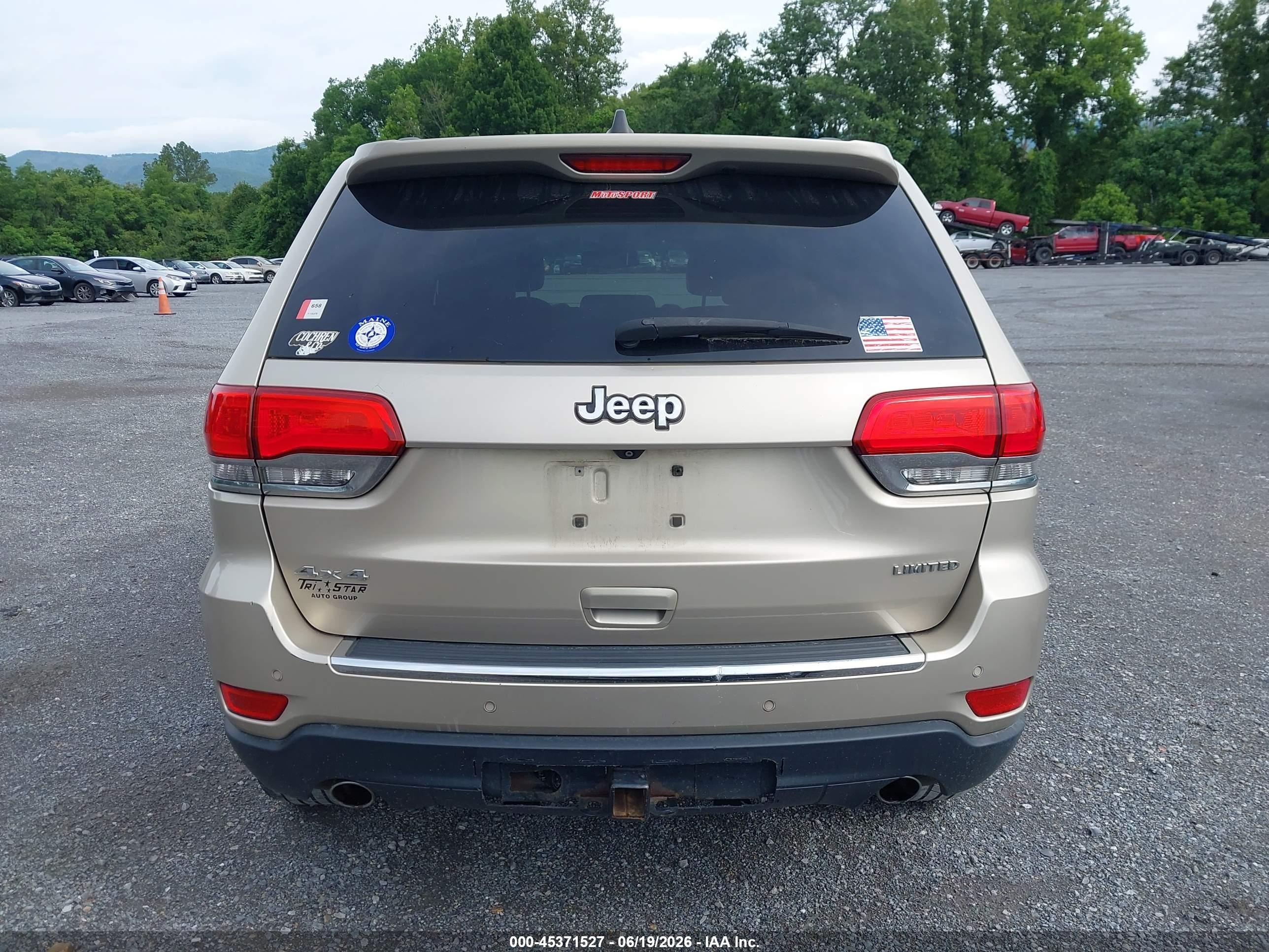 2014 Jeep Grand Cherokee Limited Gold vin: 1C4RJFBG3EC227027