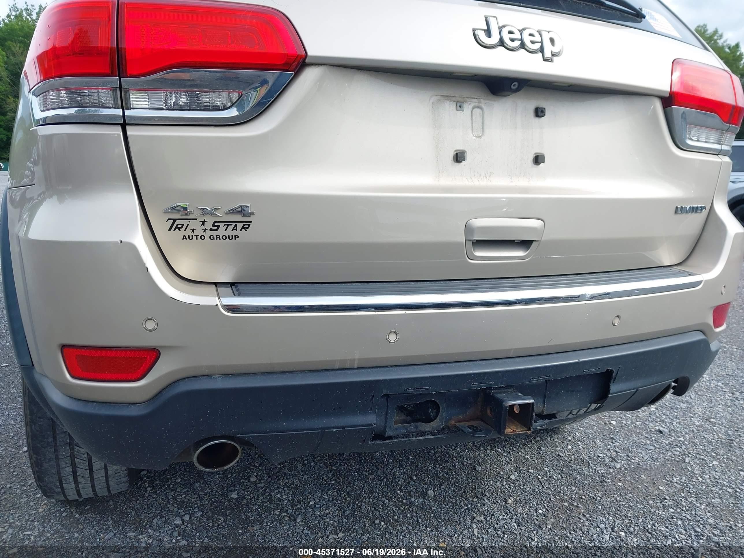 2014 Jeep Grand Cherokee Limited Gold vin: 1C4RJFBG3EC227027