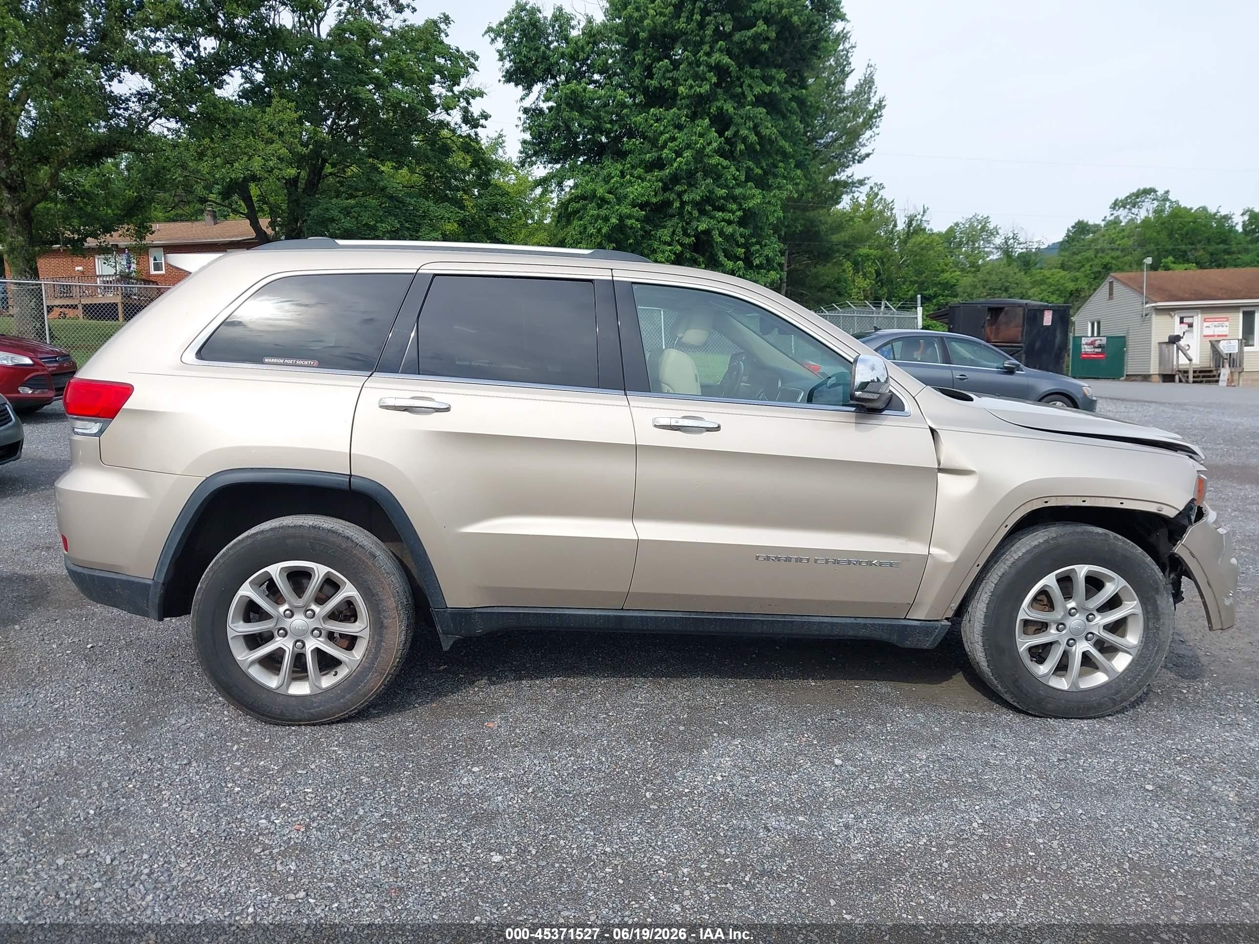 2014 Jeep Grand Cherokee Limited Gold vin: 1C4RJFBG3EC227027