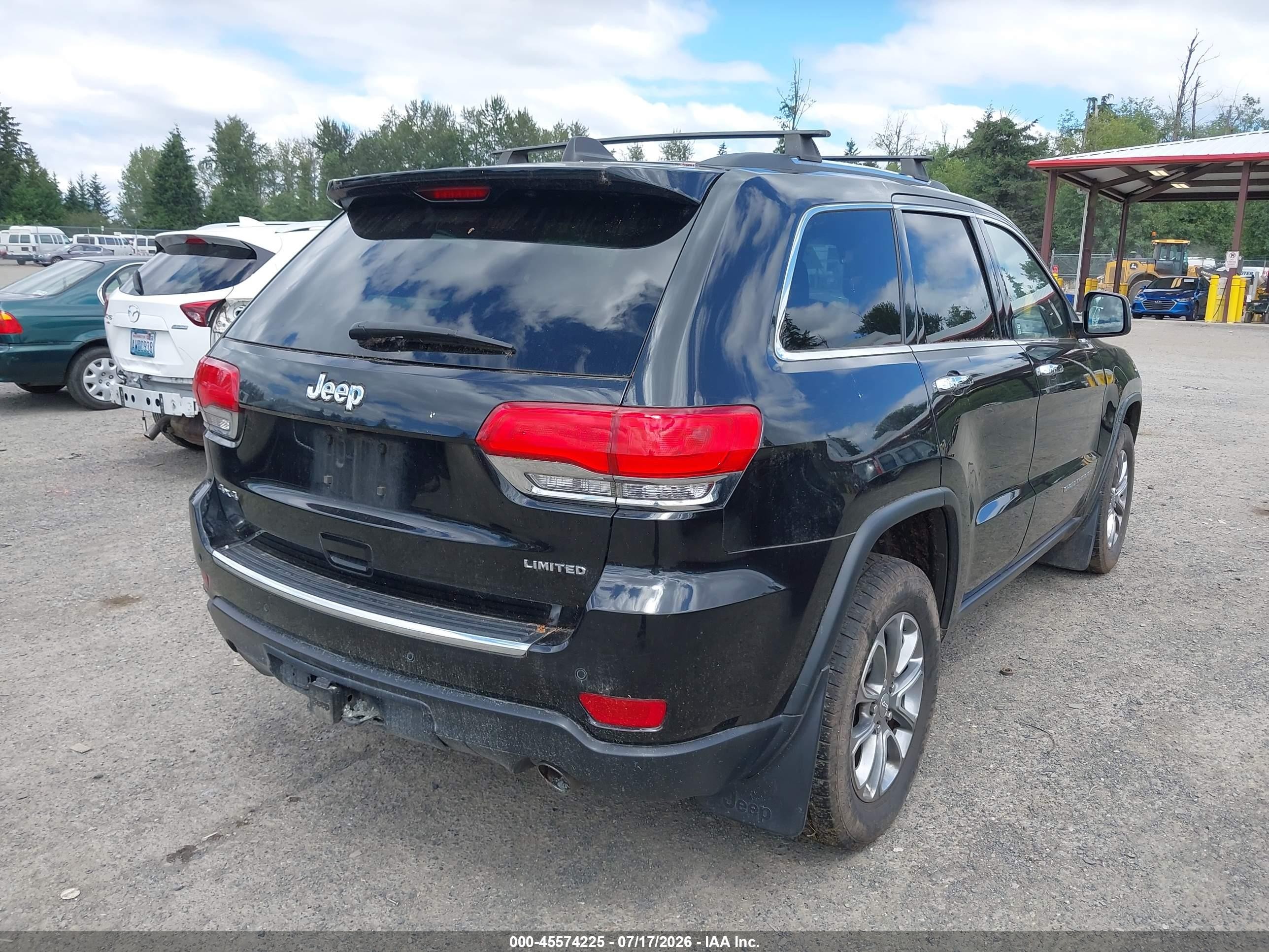 2014 Jeep Grand Cherokee Limited Black vin: 1C4RJFBG3EC231885
