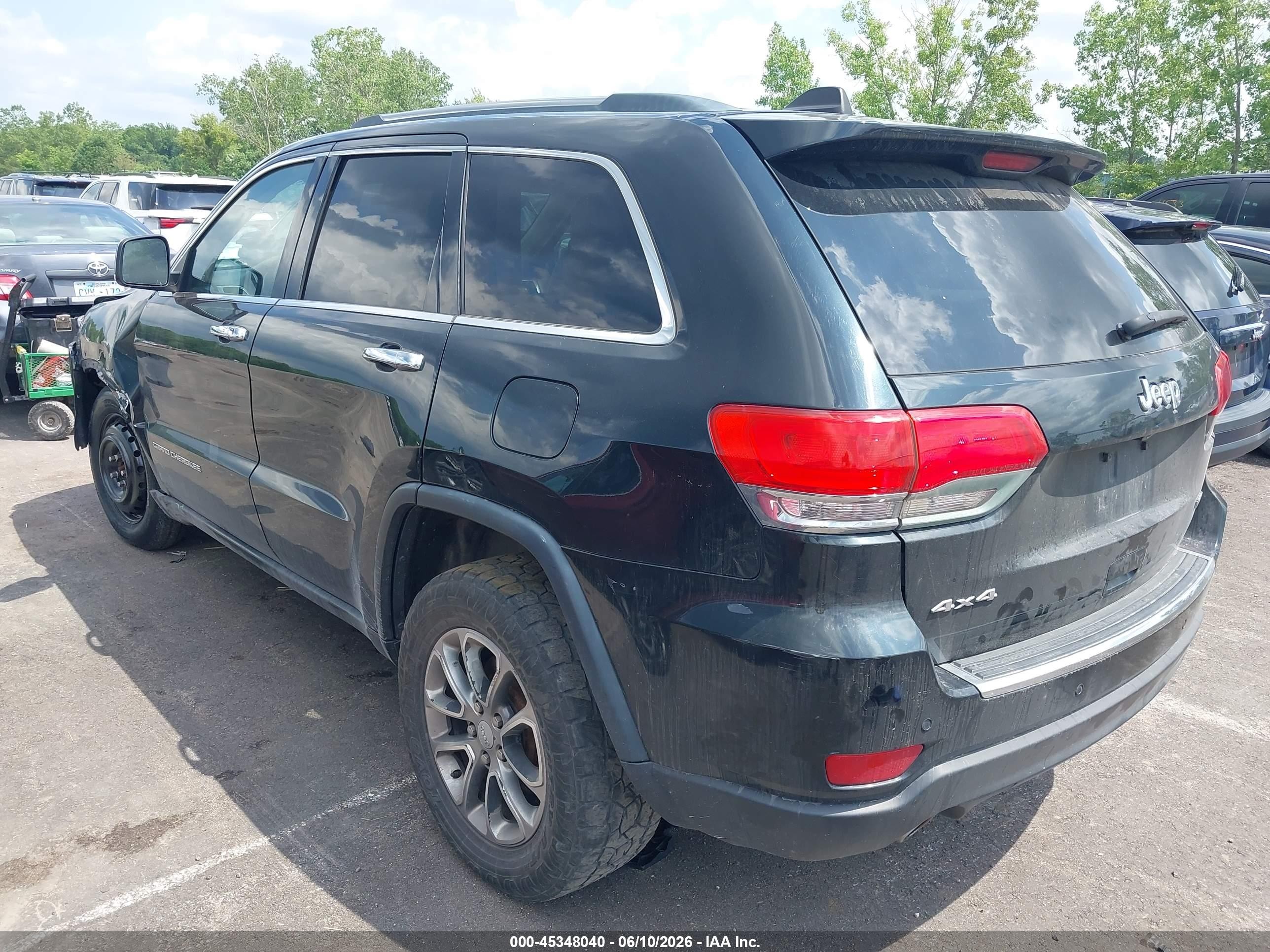 2014 Jeep Grand Cherokee Limited Black vin: 1C4RJFBG3EC254583