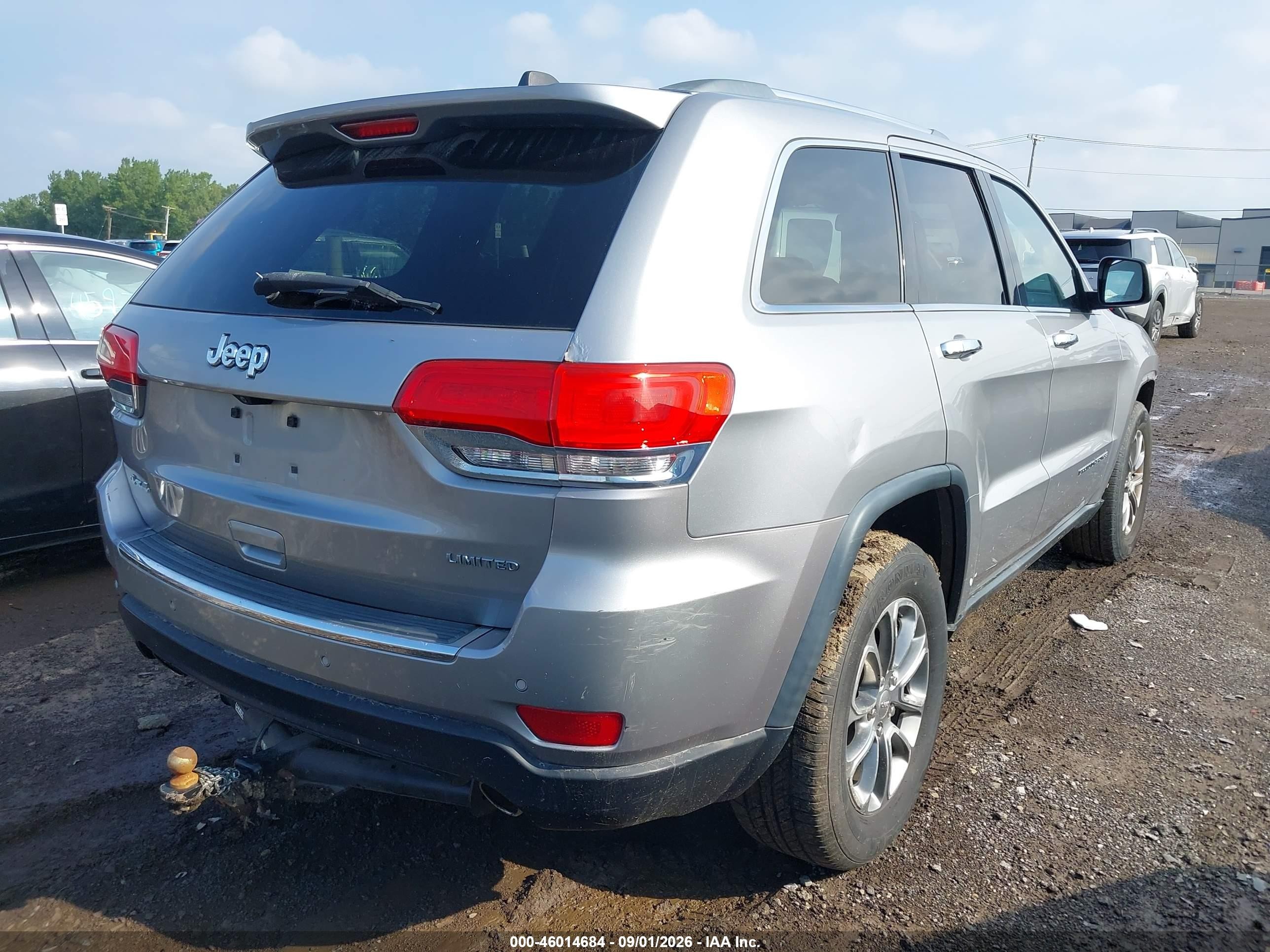 2014 Jeep Grand Cherokee Limited Silver vin: 1C4RJFBG3EC274977
