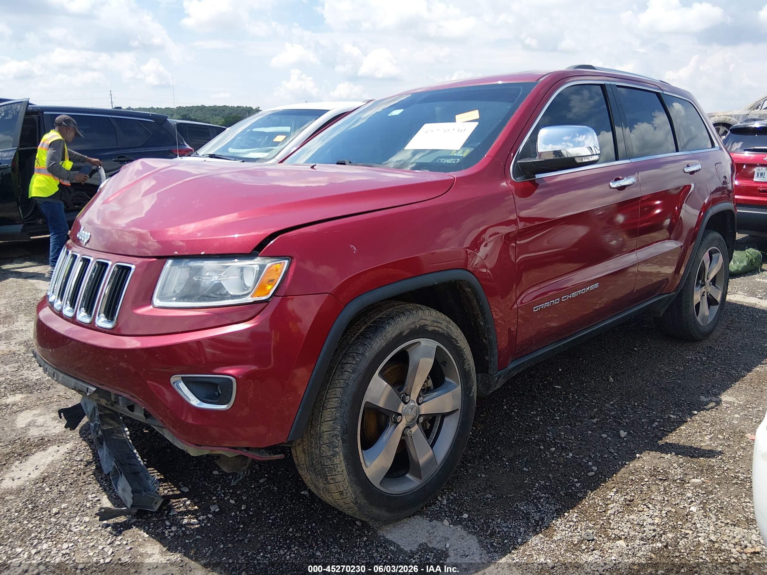 2014 Jeep Grand Cherokee Limited Red vin: 1C4RJFBG3EC326009