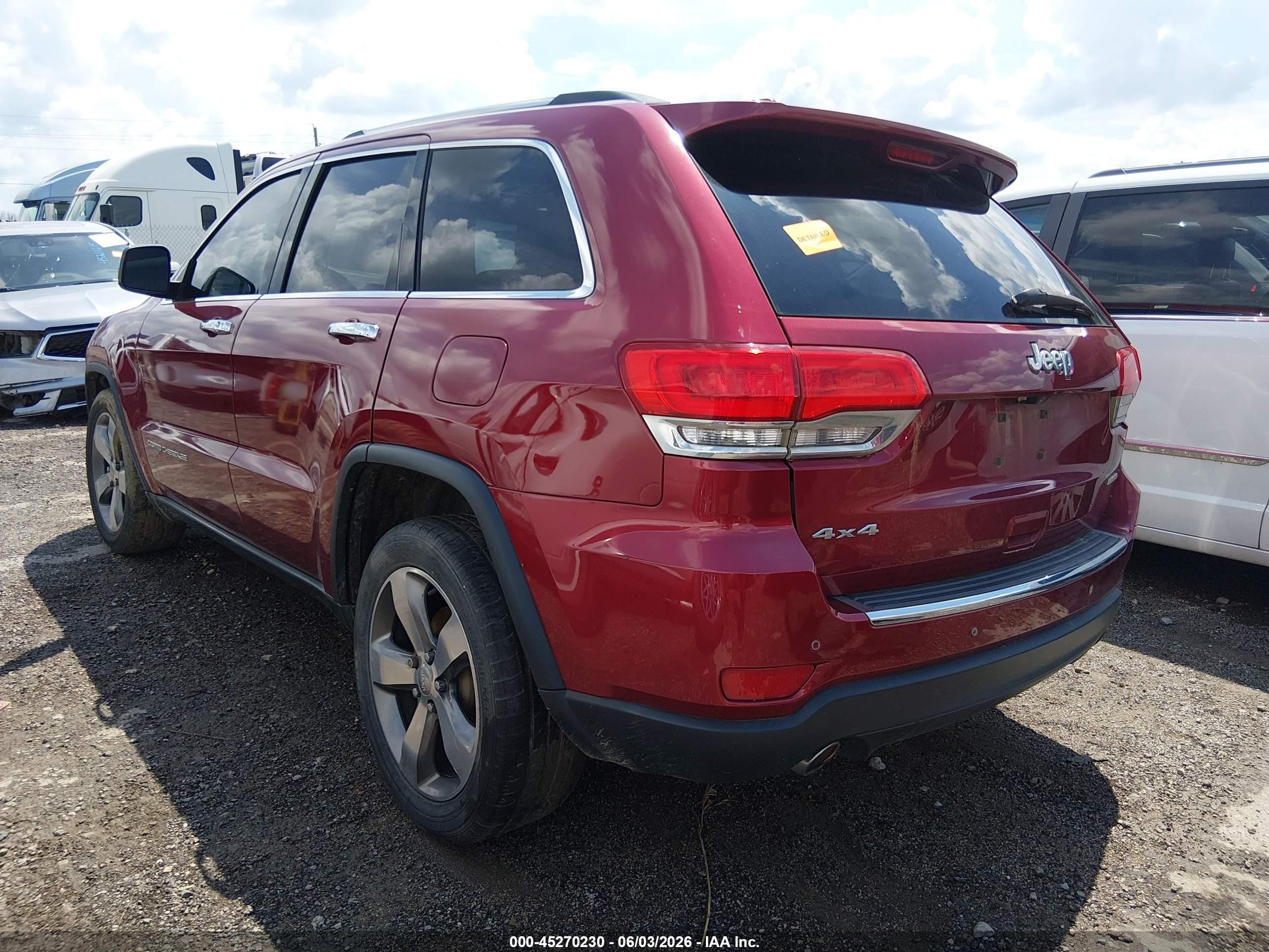 2014 Jeep Grand Cherokee Limited Red vin: 1C4RJFBG3EC326009
