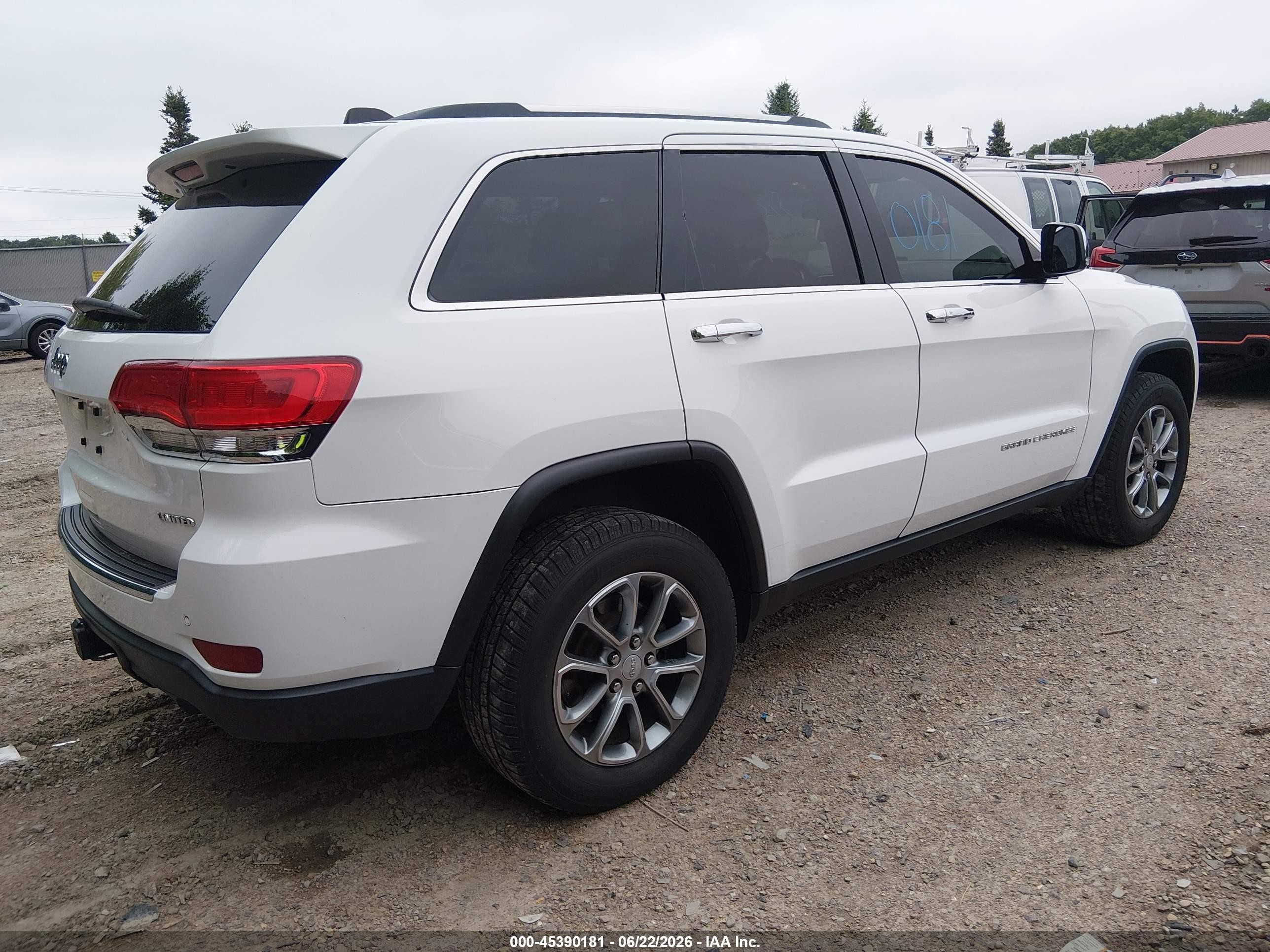 2014 Jeep Grand Cherokee Limited Белый vin: 1C4RJFBG3EC379485