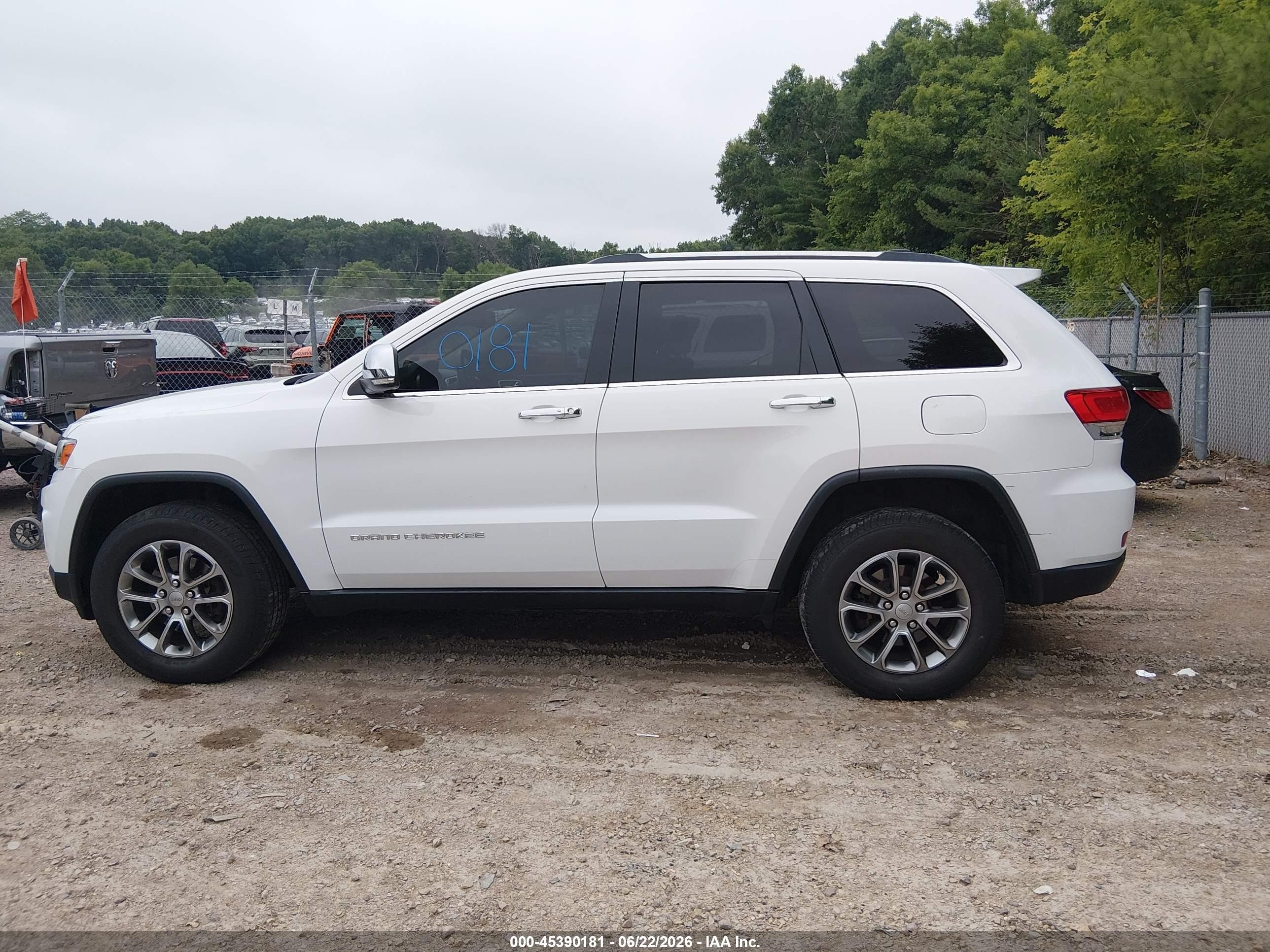 2014 Jeep Grand Cherokee Limited Белый vin: 1C4RJFBG3EC379485