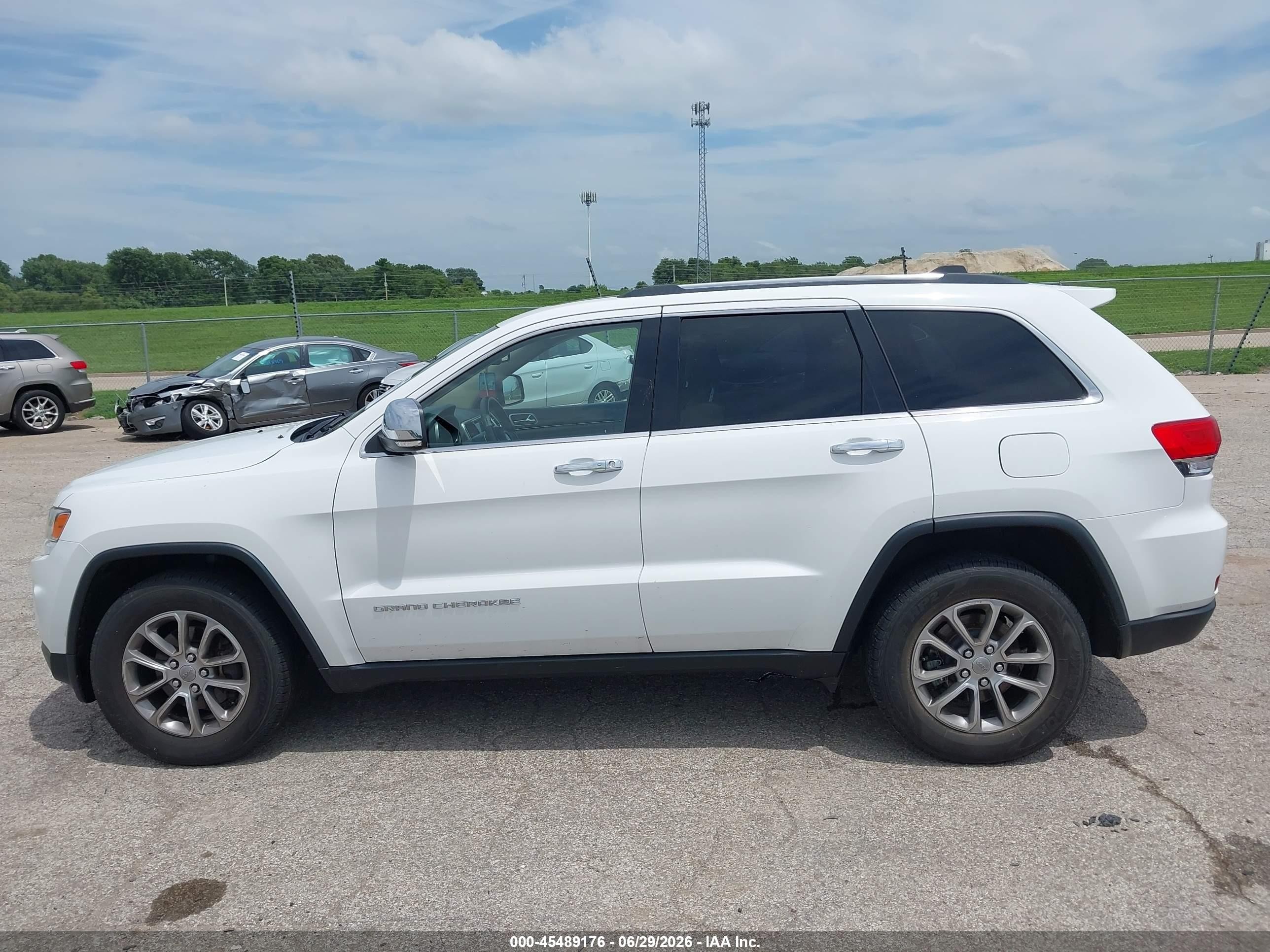 2014 Jeep Grand Cherokee Limited Белый vin: 1C4RJFBG3EC400044