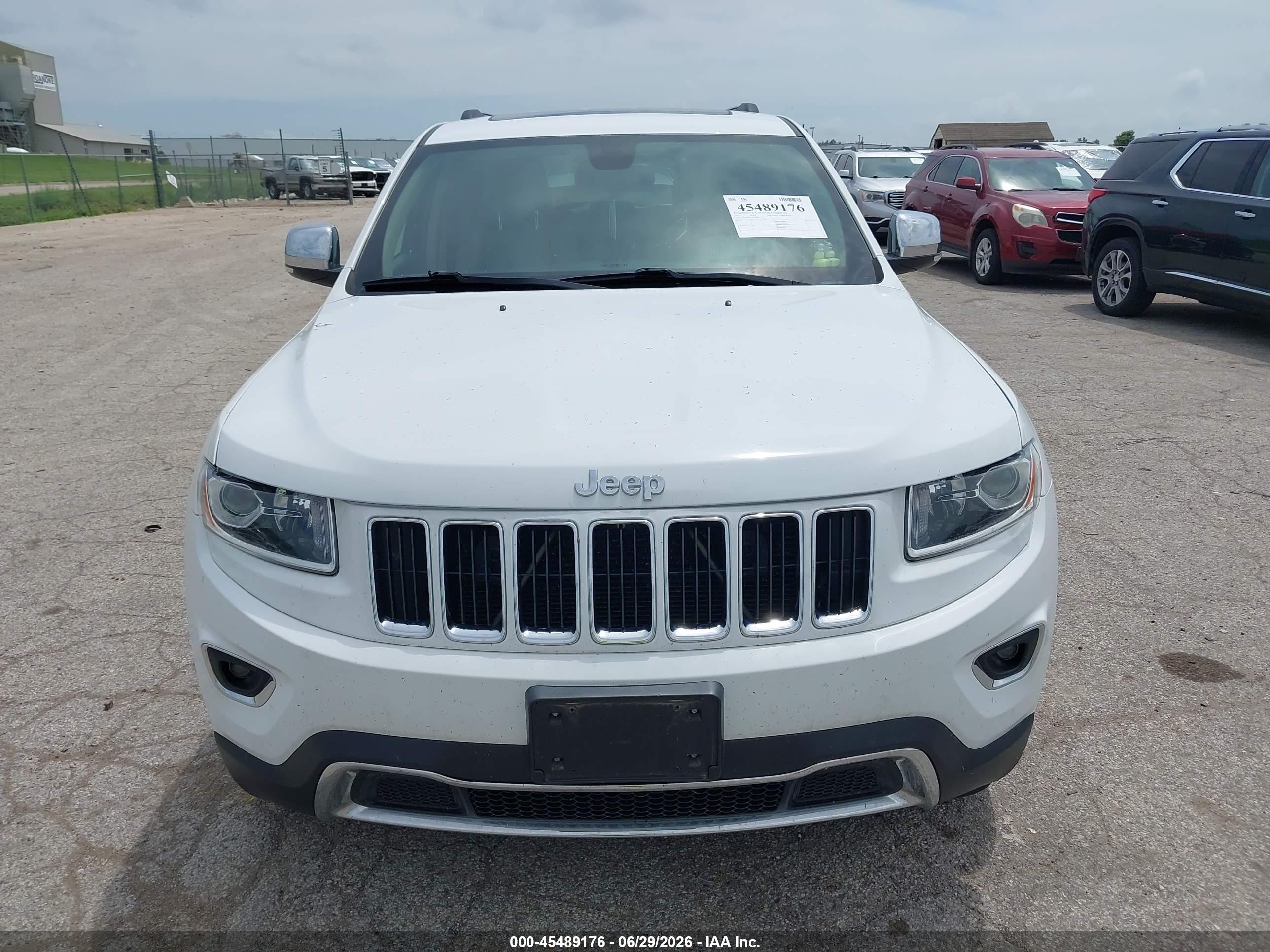 2014 Jeep Grand Cherokee Limited Белый vin: 1C4RJFBG3EC400044