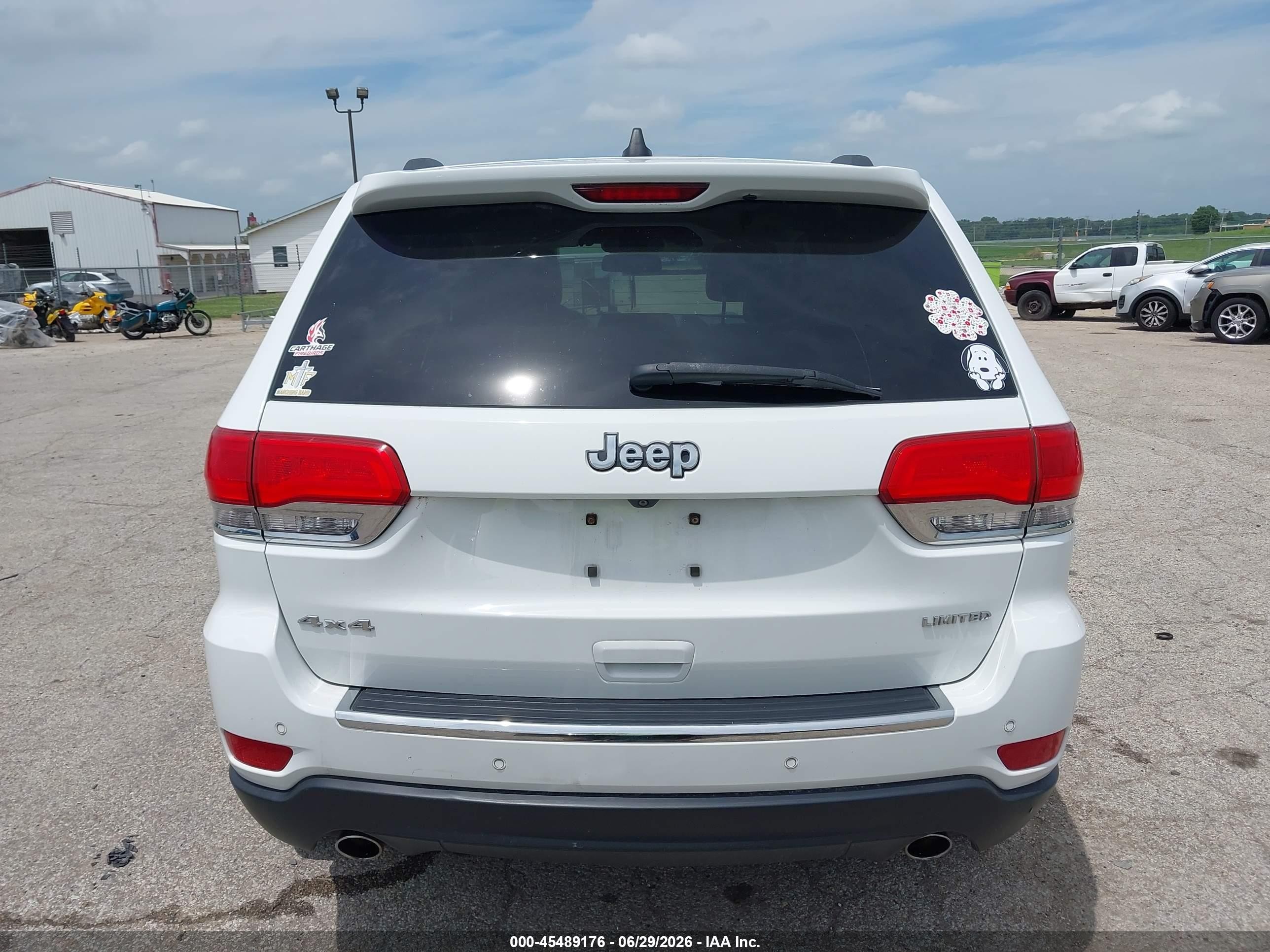 2014 Jeep Grand Cherokee Limited Белый vin: 1C4RJFBG3EC400044