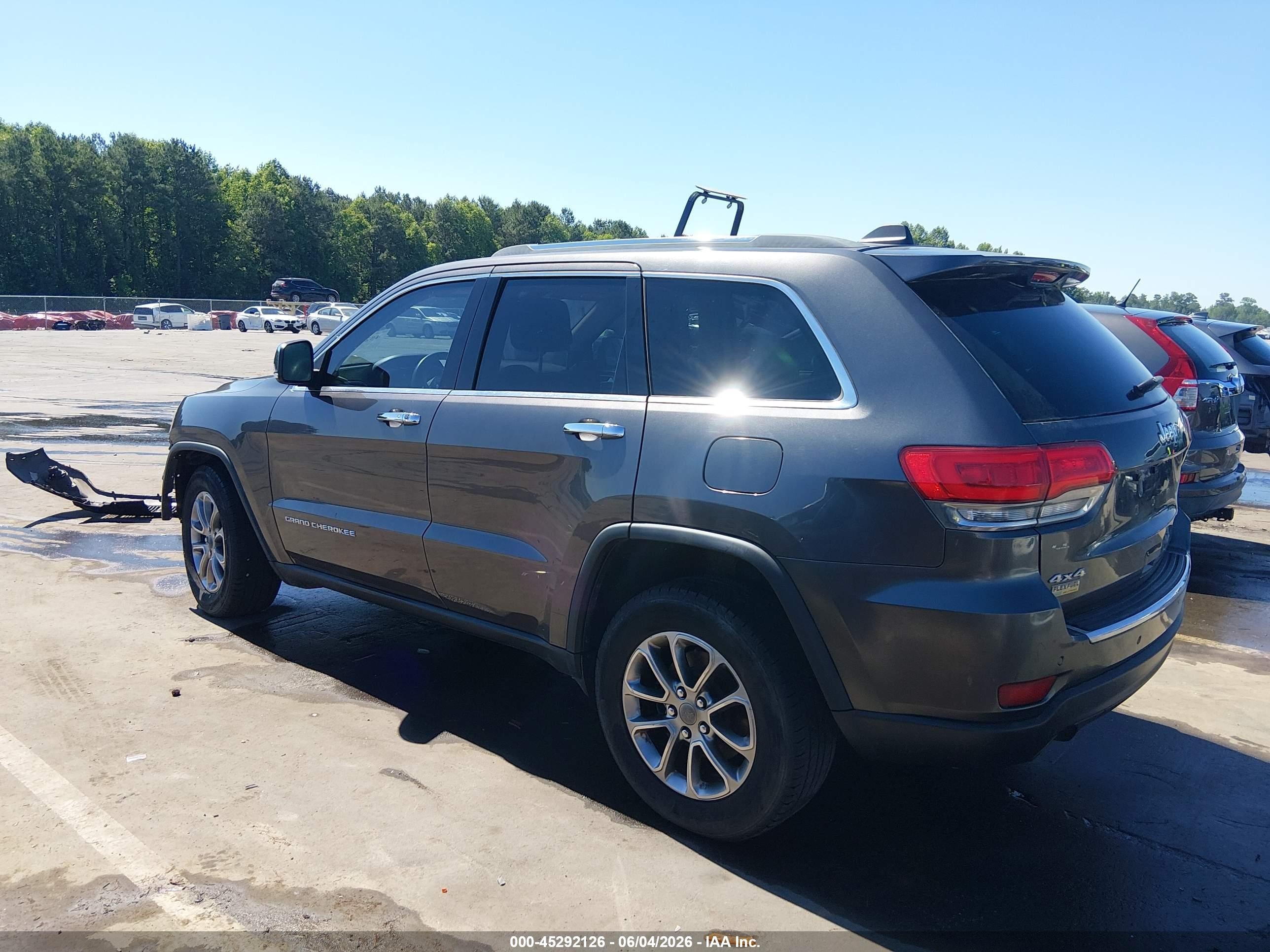 2014 Jeep Grand Cherokee Limited Gray vin: 1C4RJFBG3EC423064