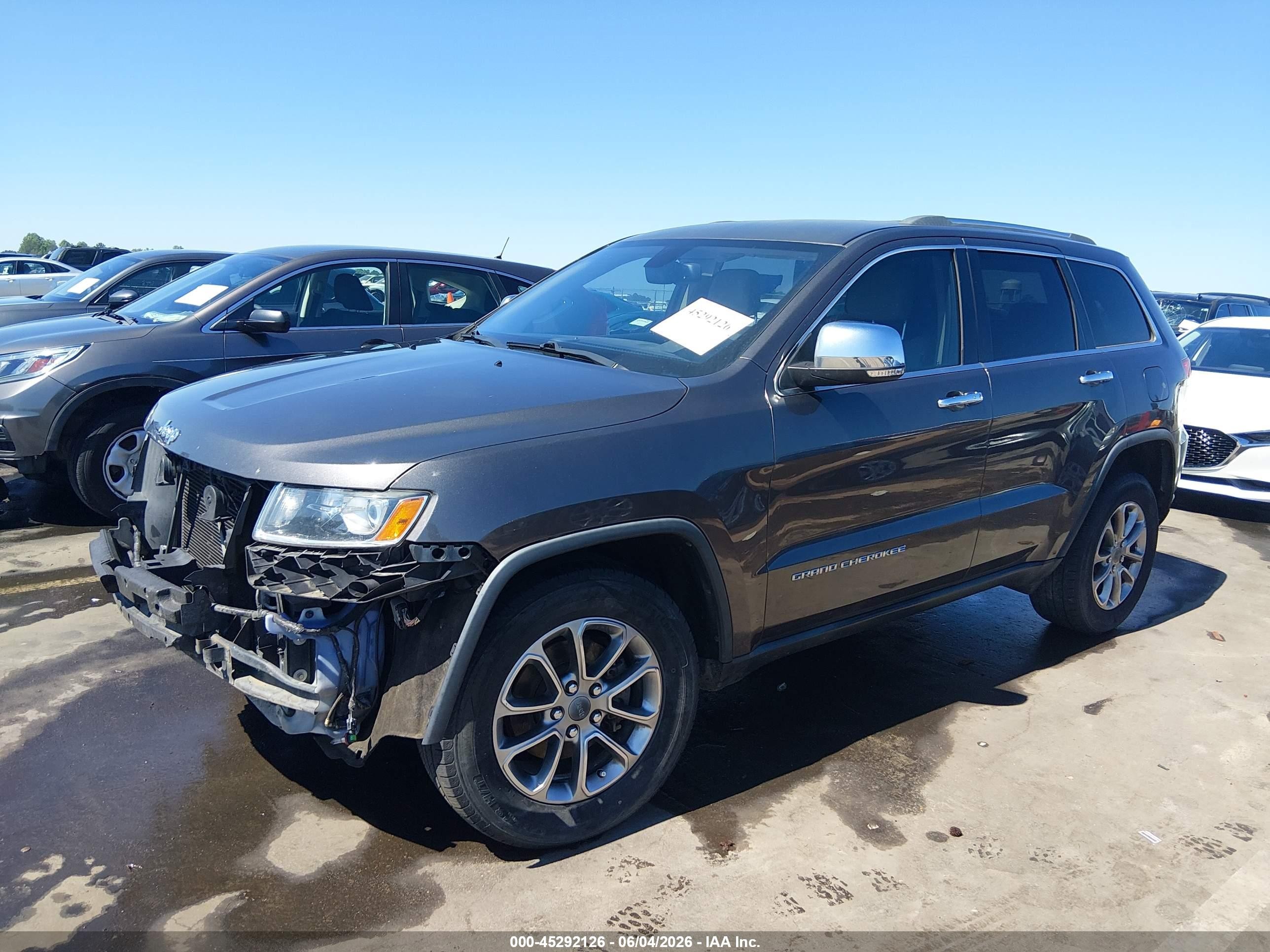 2014 Jeep Grand Cherokee Limited Gray vin: 1C4RJFBG3EC423064