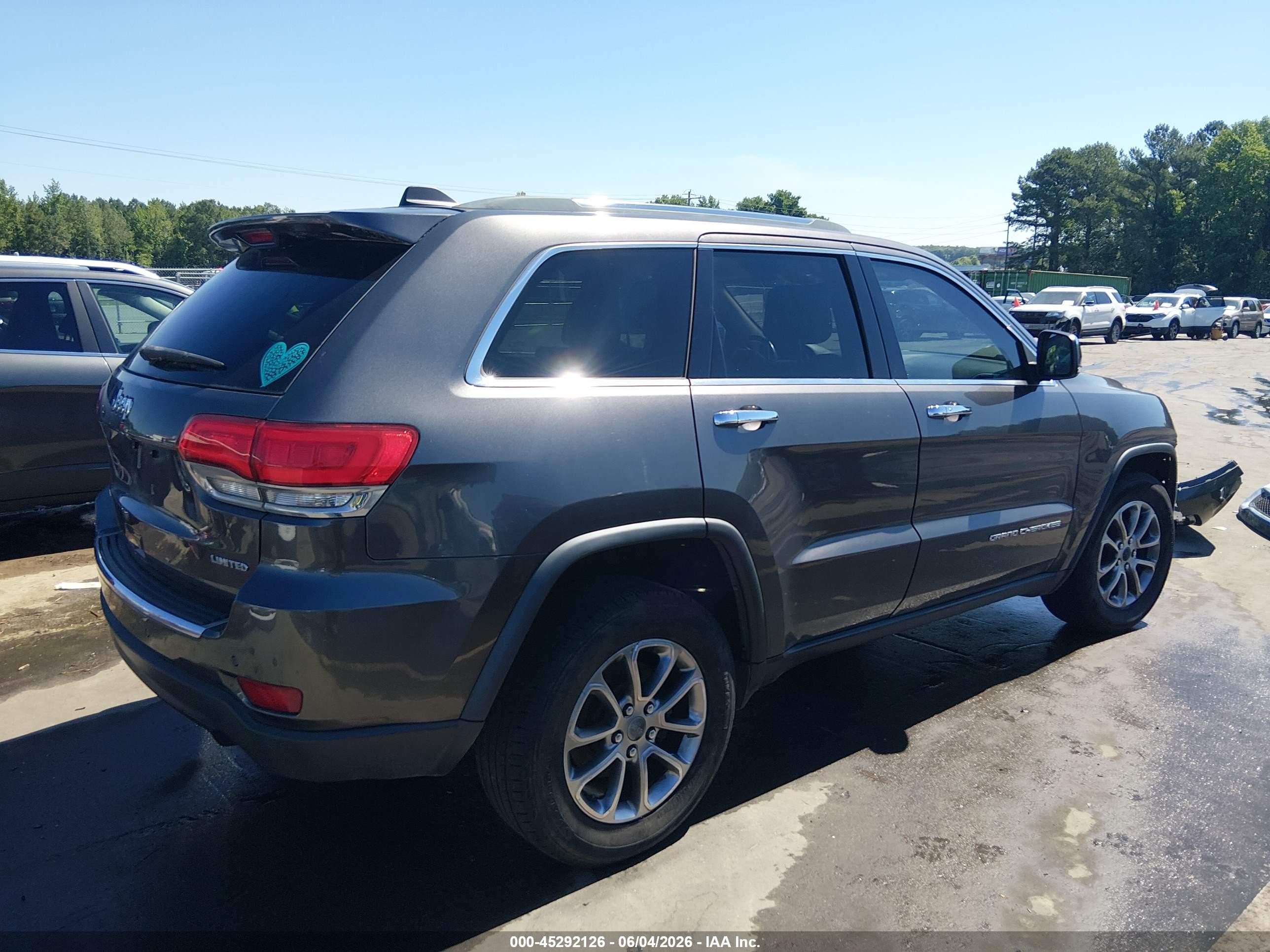 2014 Jeep Grand Cherokee Limited Gray vin: 1C4RJFBG3EC423064