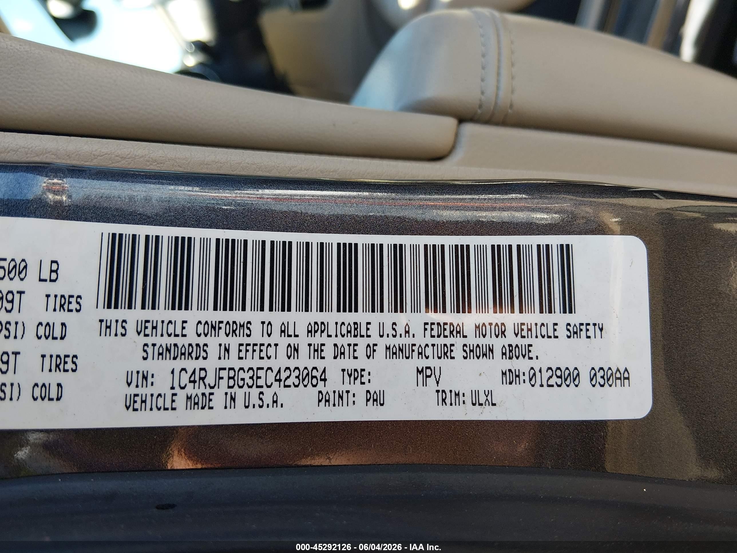 2014 Jeep Grand Cherokee Limited Gray vin: 1C4RJFBG3EC423064