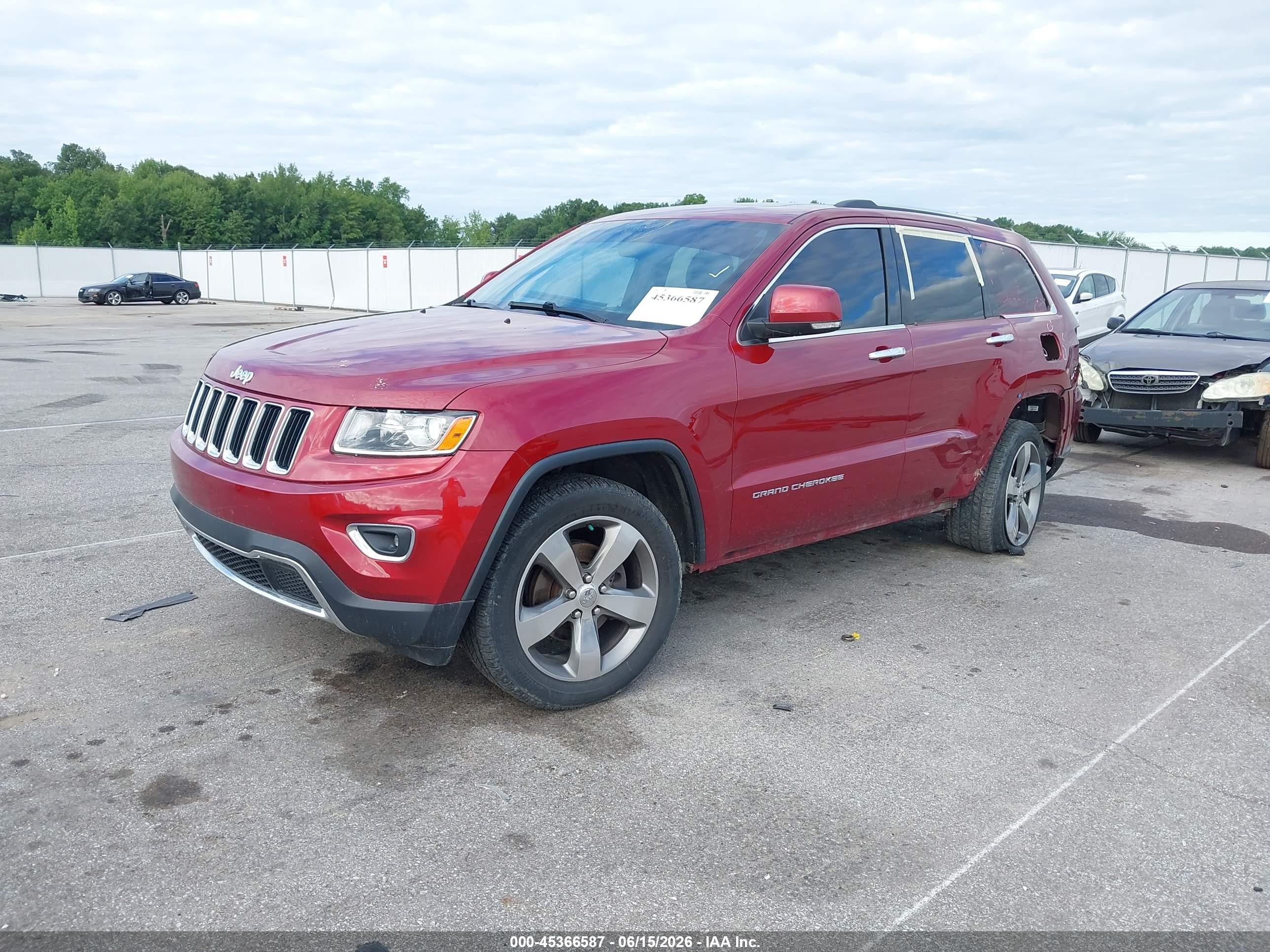 2014 Jeep Grand Cherokee Limited Red vin: 1C4RJFBG3EC486374