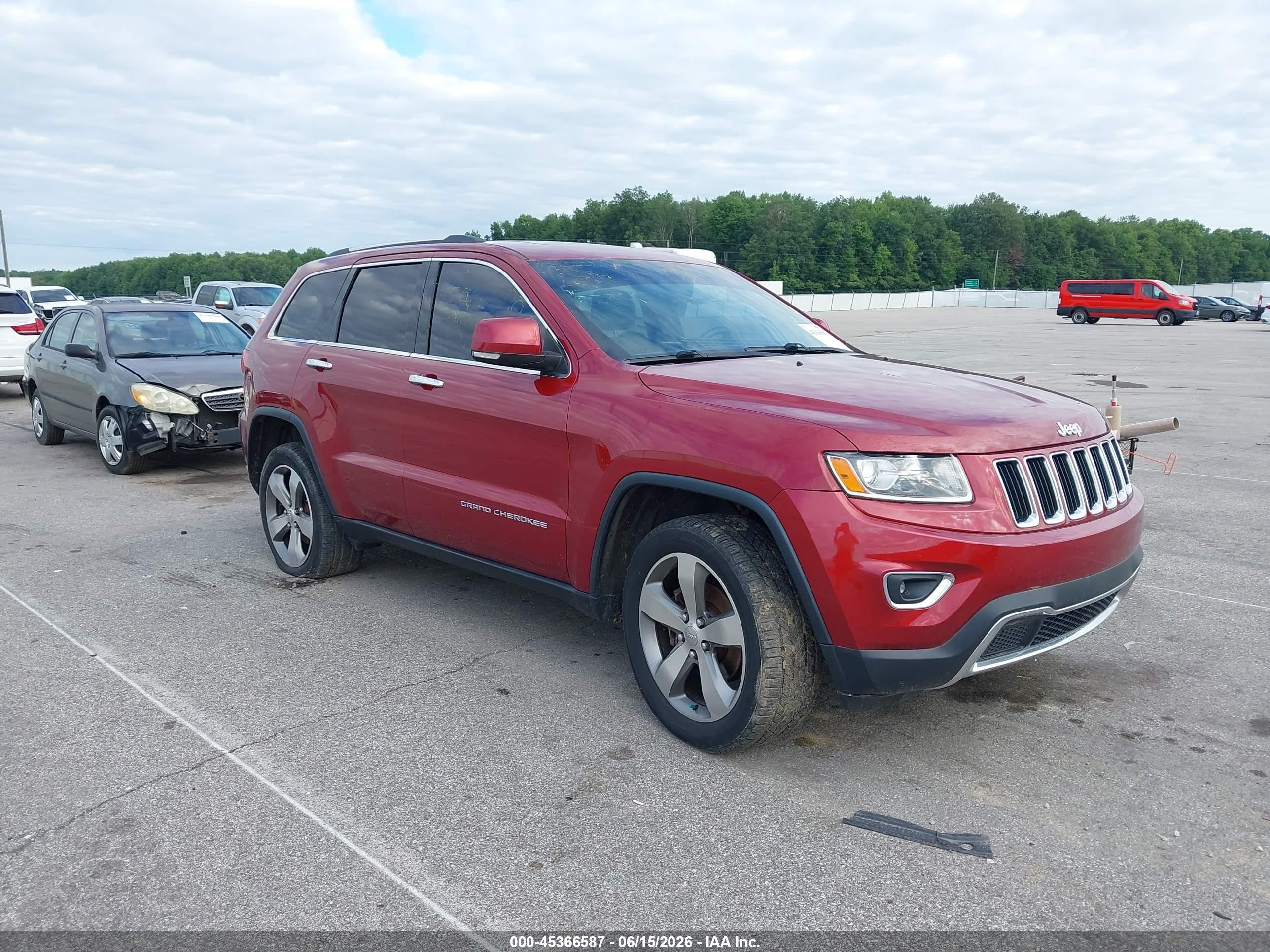 2014 Jeep Grand Cherokee Limited Red vin: 1C4RJFBG3EC486374