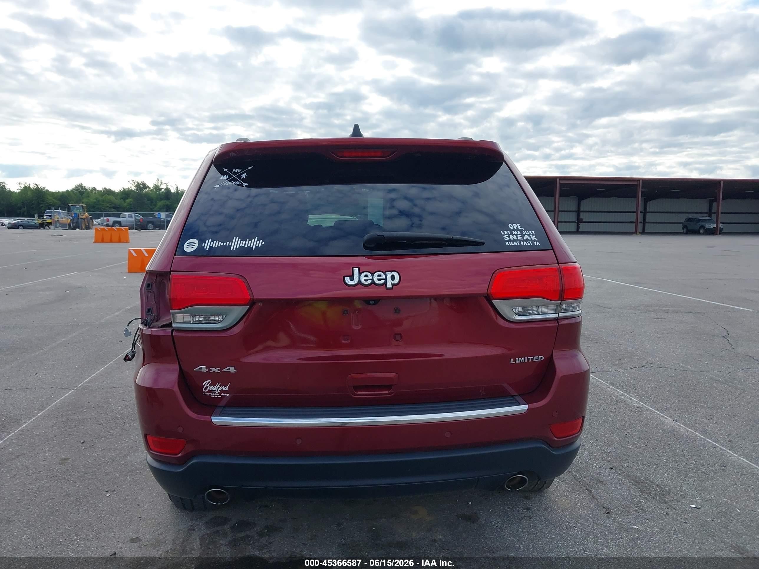 2014 Jeep Grand Cherokee Limited Red vin: 1C4RJFBG3EC486374