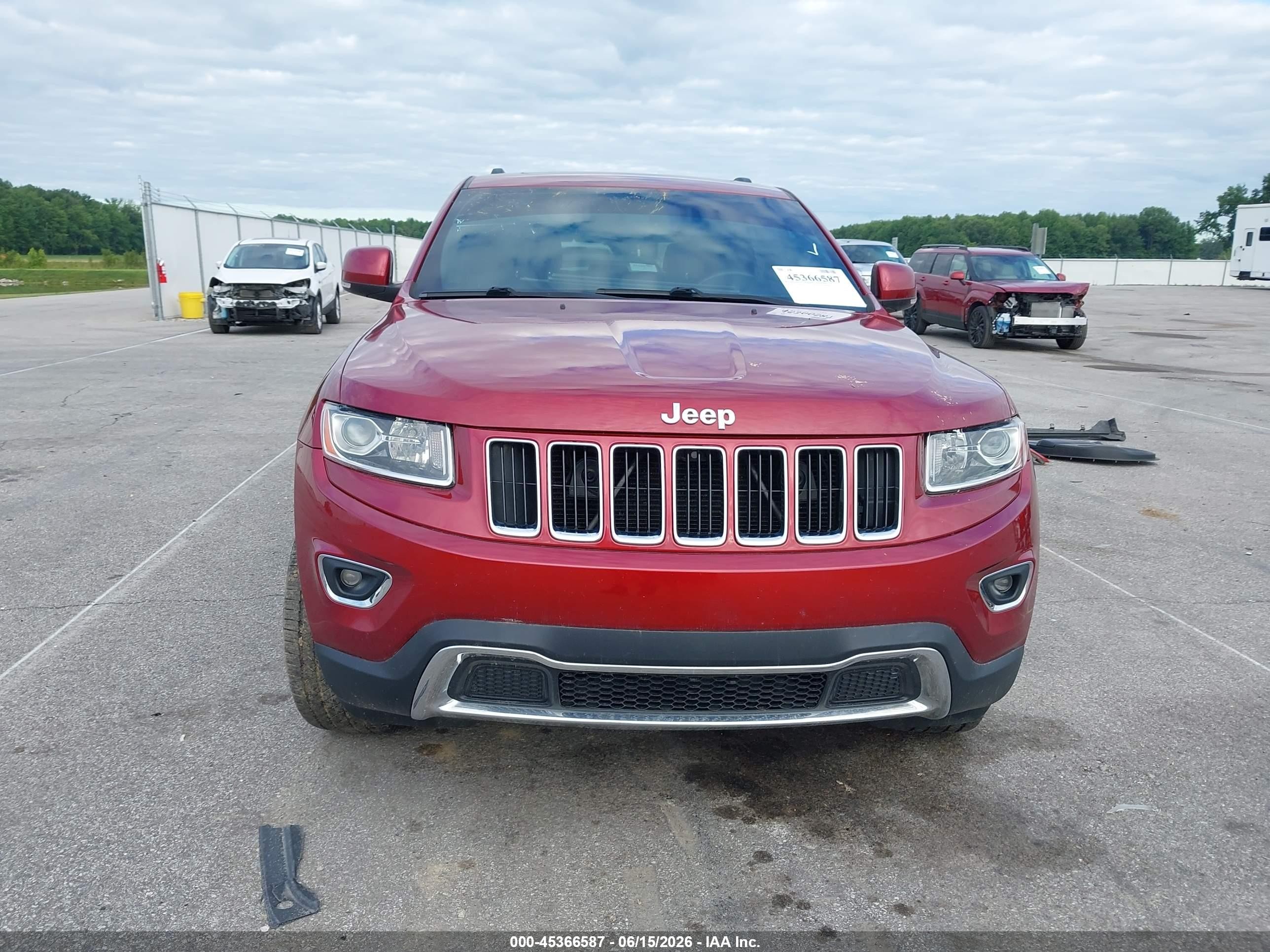2014 Jeep Grand Cherokee Limited Red vin: 1C4RJFBG3EC486374