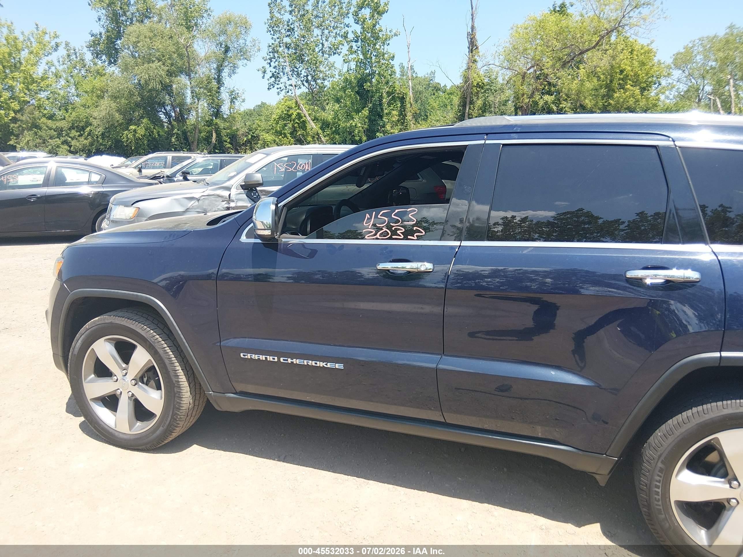 2014 Jeep Grand Cherokee Limited Blue vin: 1C4RJFBG3EC506168