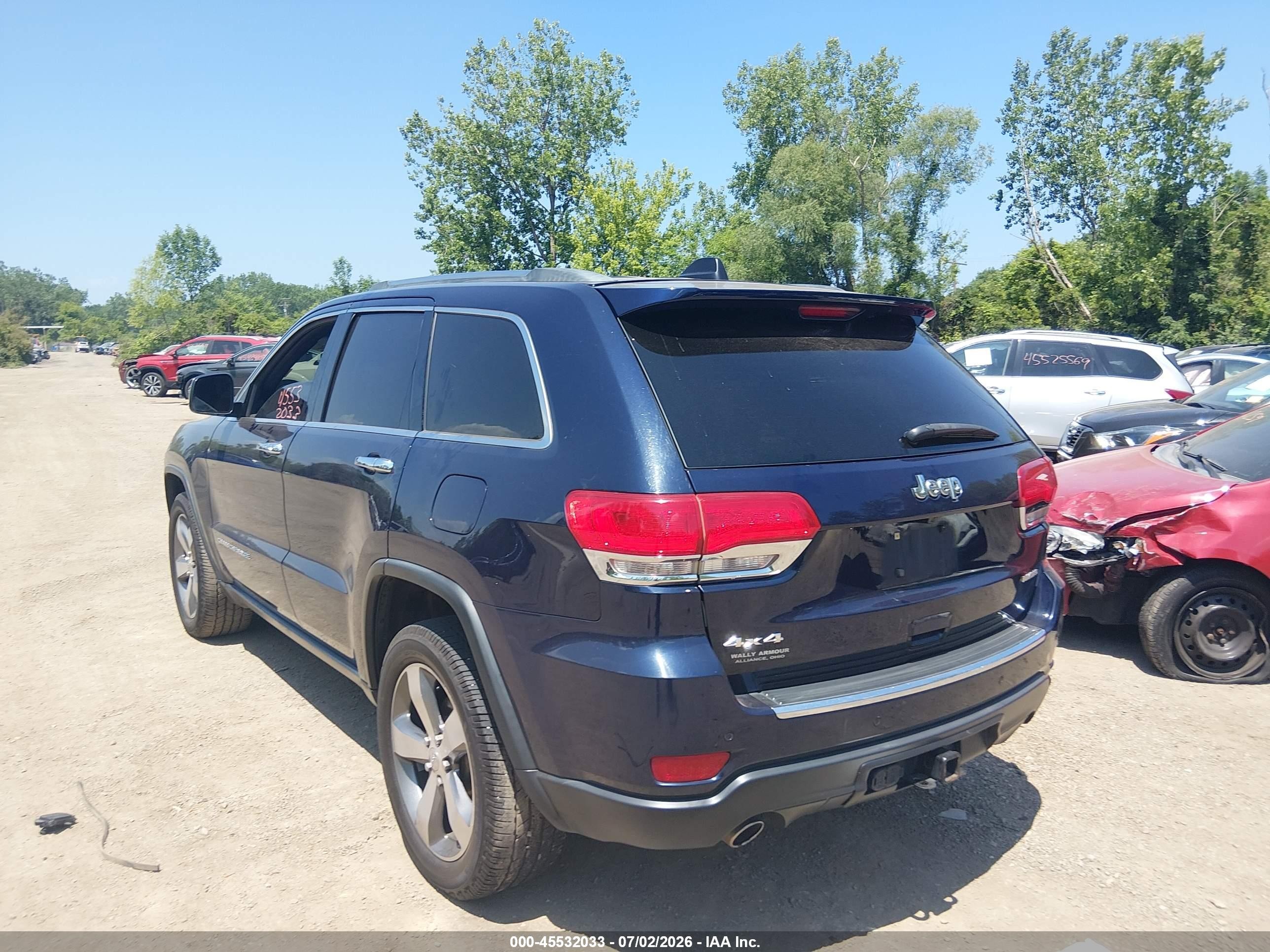 2014 Jeep Grand Cherokee Limited Blue vin: 1C4RJFBG3EC506168
