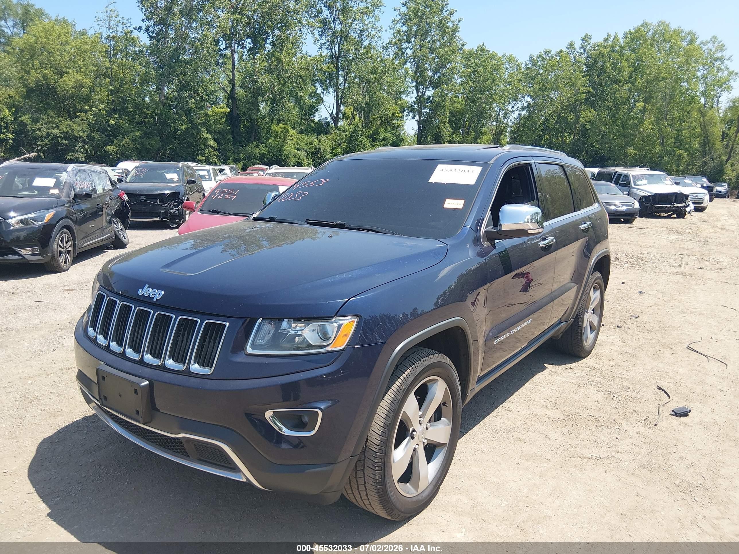 2014 Jeep Grand Cherokee Limited Blue vin: 1C4RJFBG3EC506168