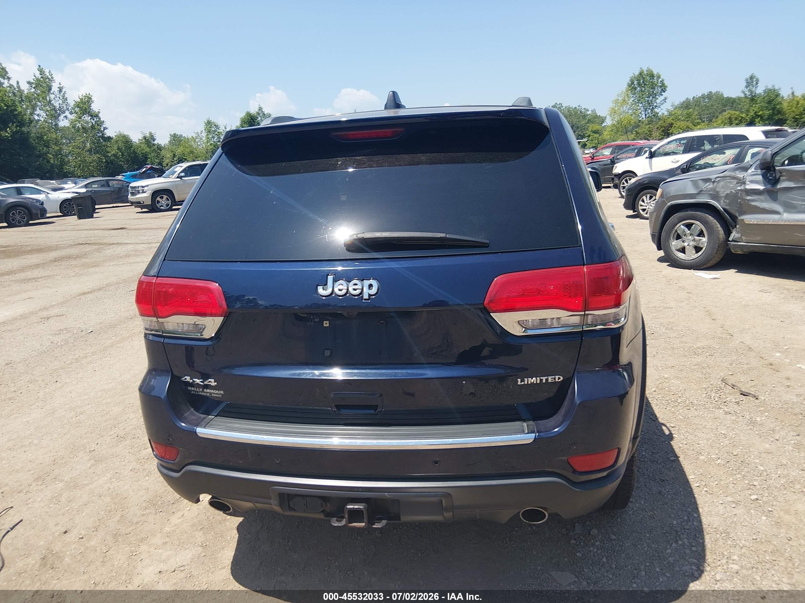 2014 Jeep Grand Cherokee Limited Blue vin: 1C4RJFBG3EC506168