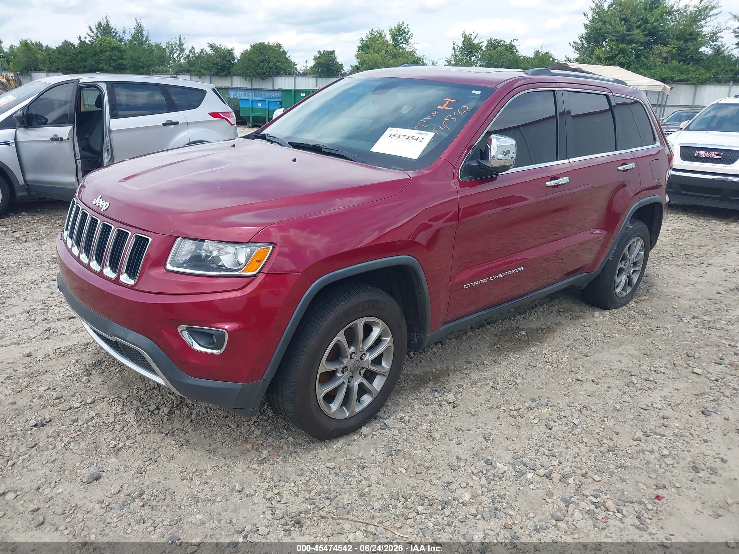 2014 Jeep Grand Cherokee Limited Maroon vin: 1C4RJFBG3EC526386