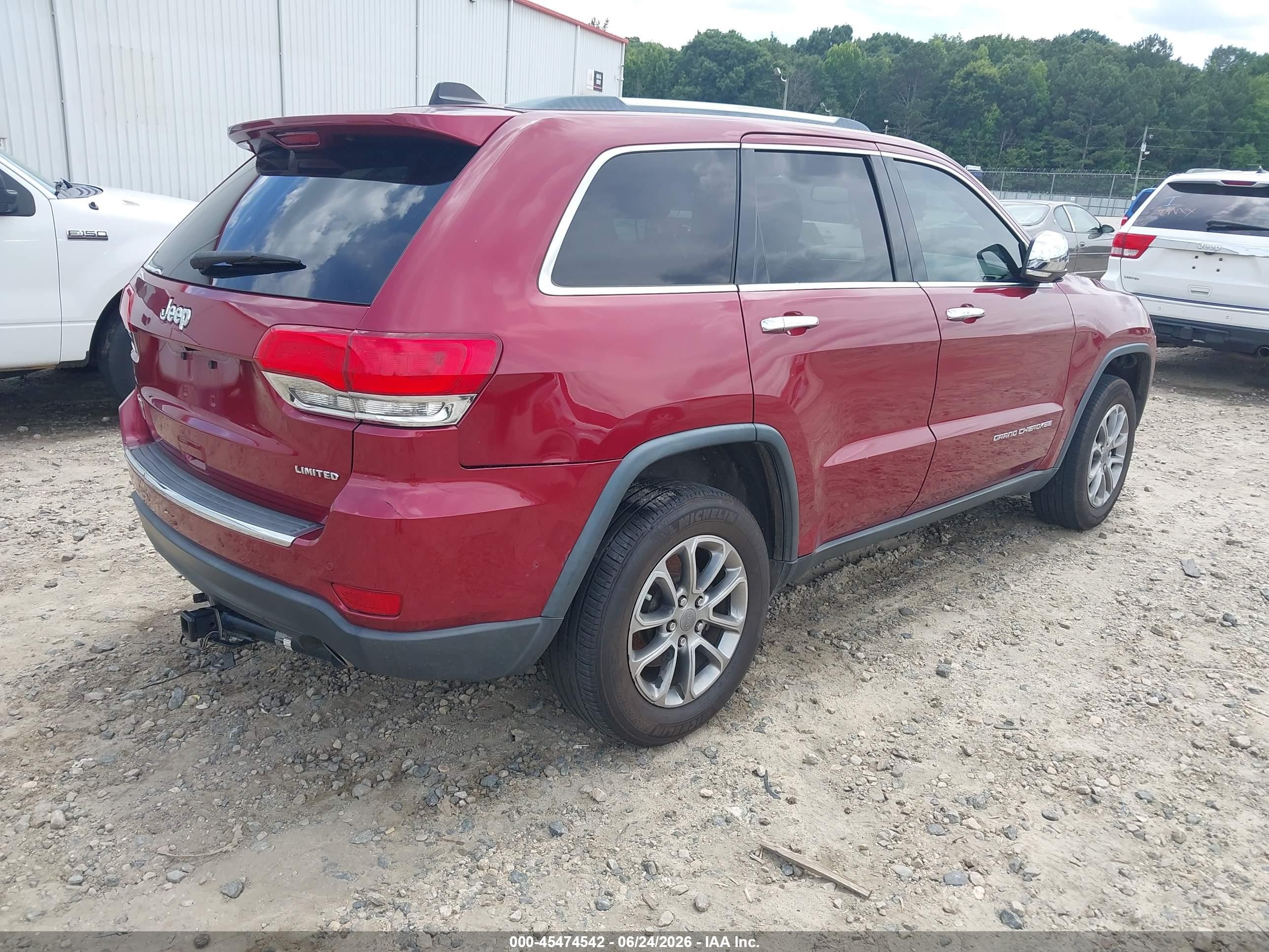 2014 Jeep Grand Cherokee Limited Maroon vin: 1C4RJFBG3EC526386