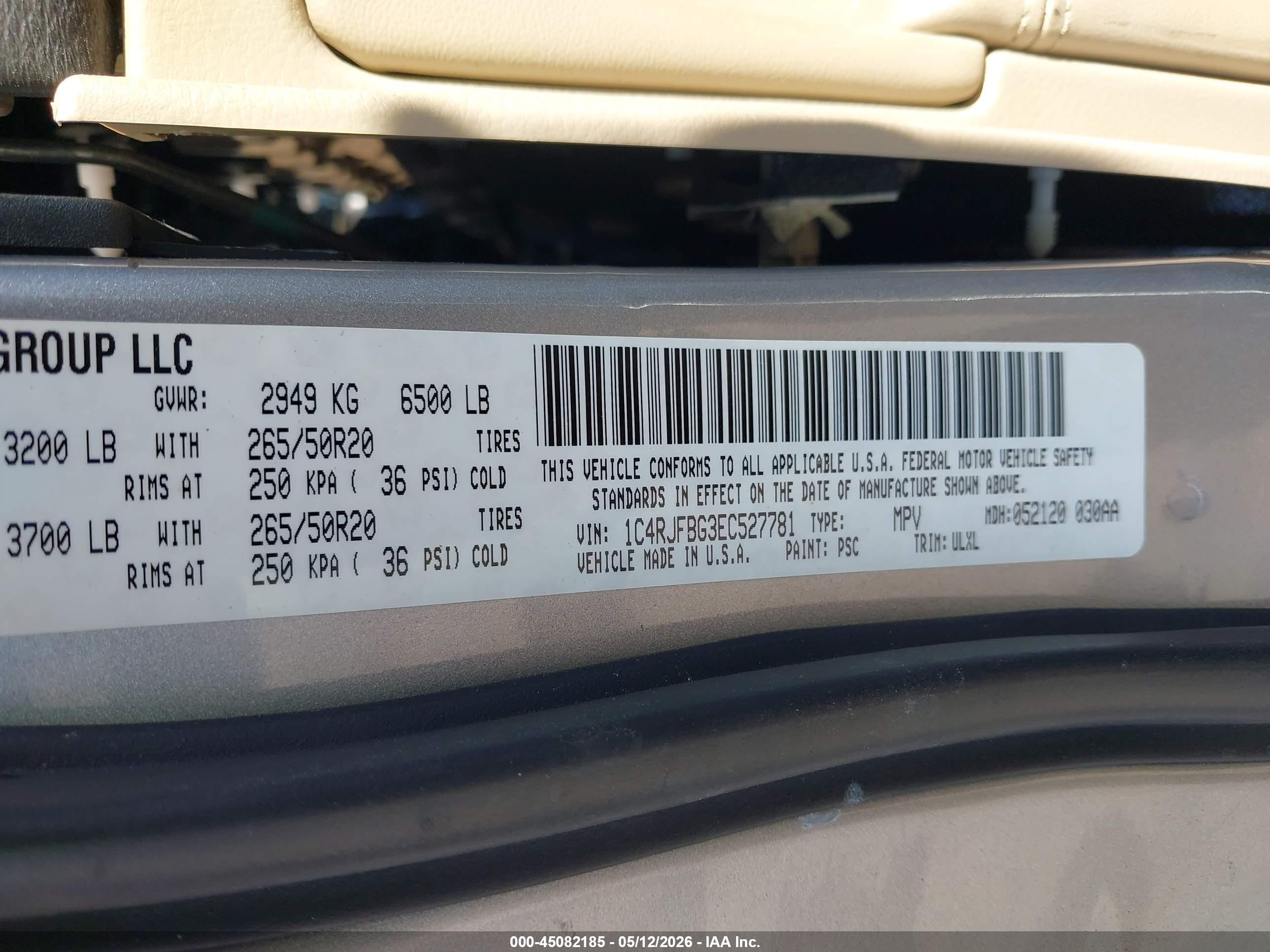2014 Jeep Grand Cherokee Limited Silver vin: 1C4RJFBG3EC527781