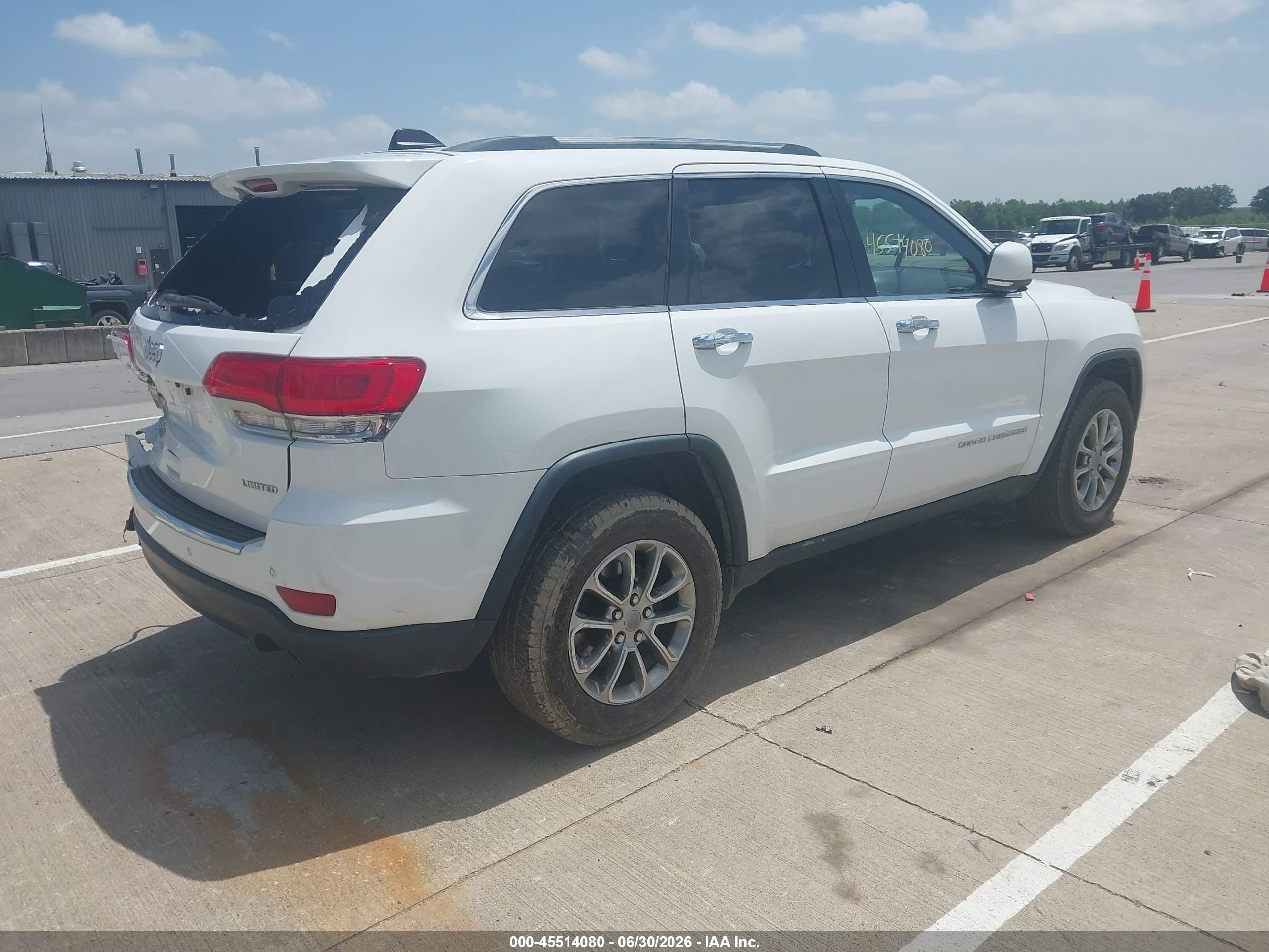 2014 Jeep Grand Cherokee Limited Белый vin: 1C4RJFBG3EC546346