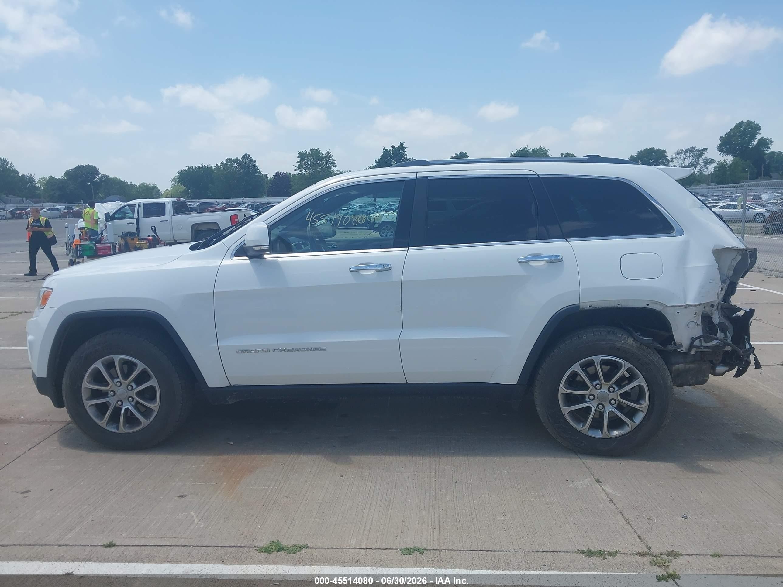 2014 Jeep Grand Cherokee Limited Белый vin: 1C4RJFBG3EC546346