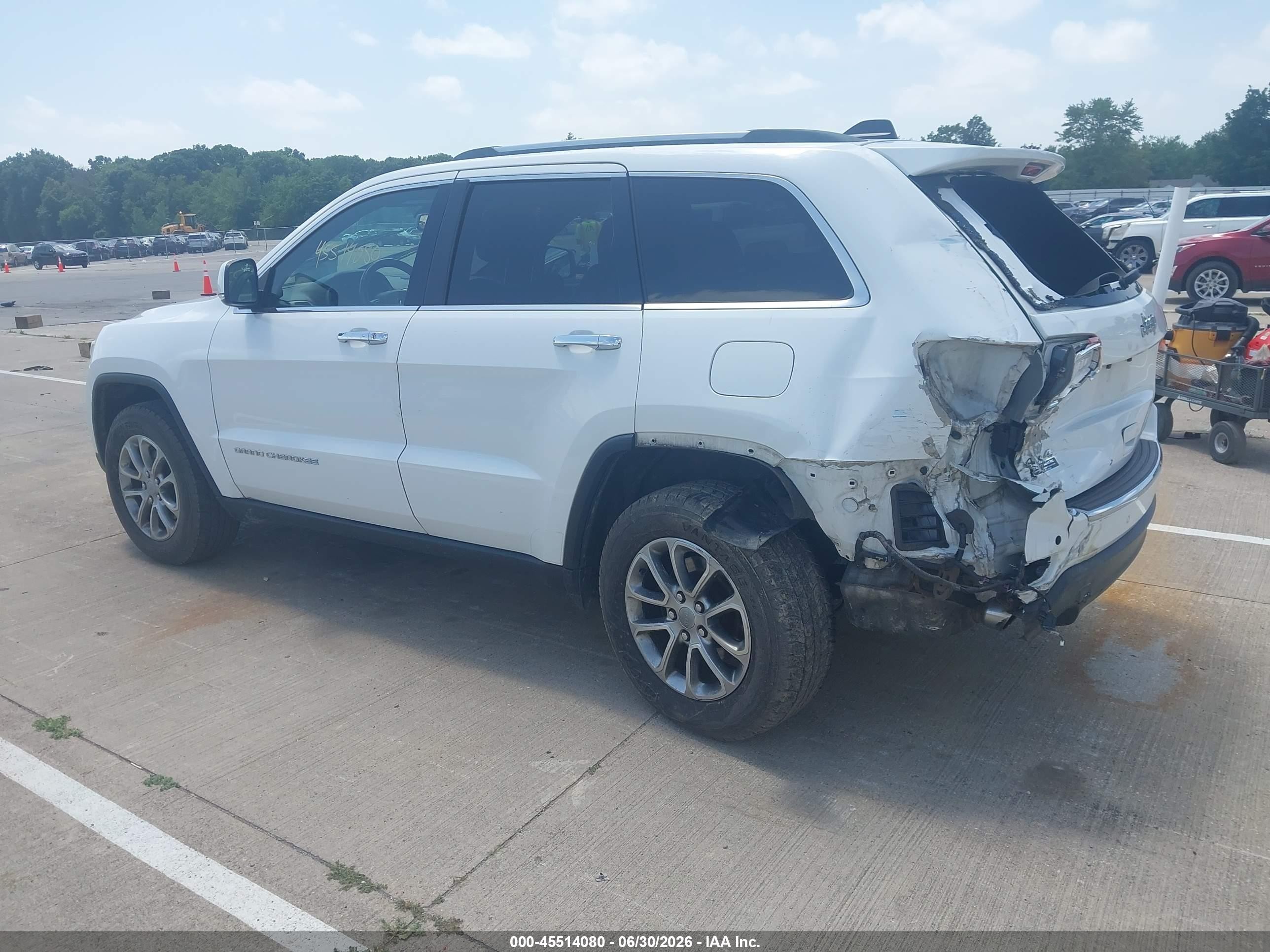 2014 Jeep Grand Cherokee Limited Белый vin: 1C4RJFBG3EC546346