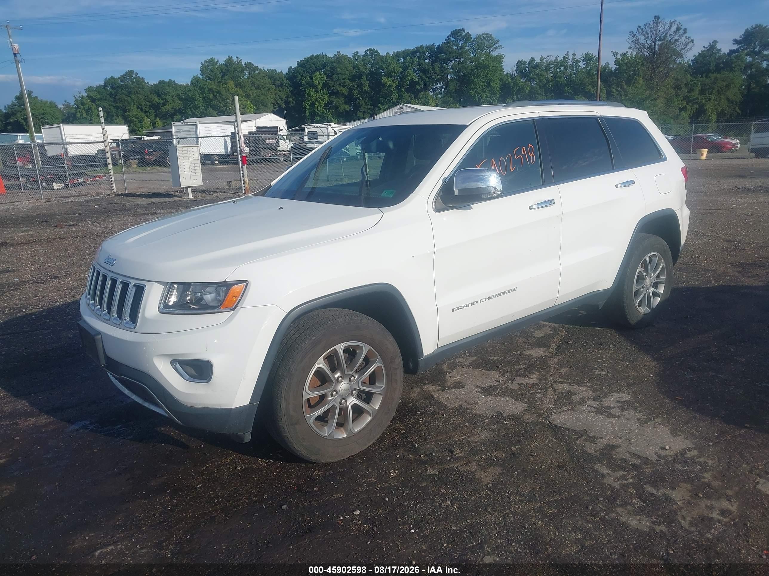 2014 Jeep Grand Cherokee Limited White vin: 1C4RJFBG3EC572090