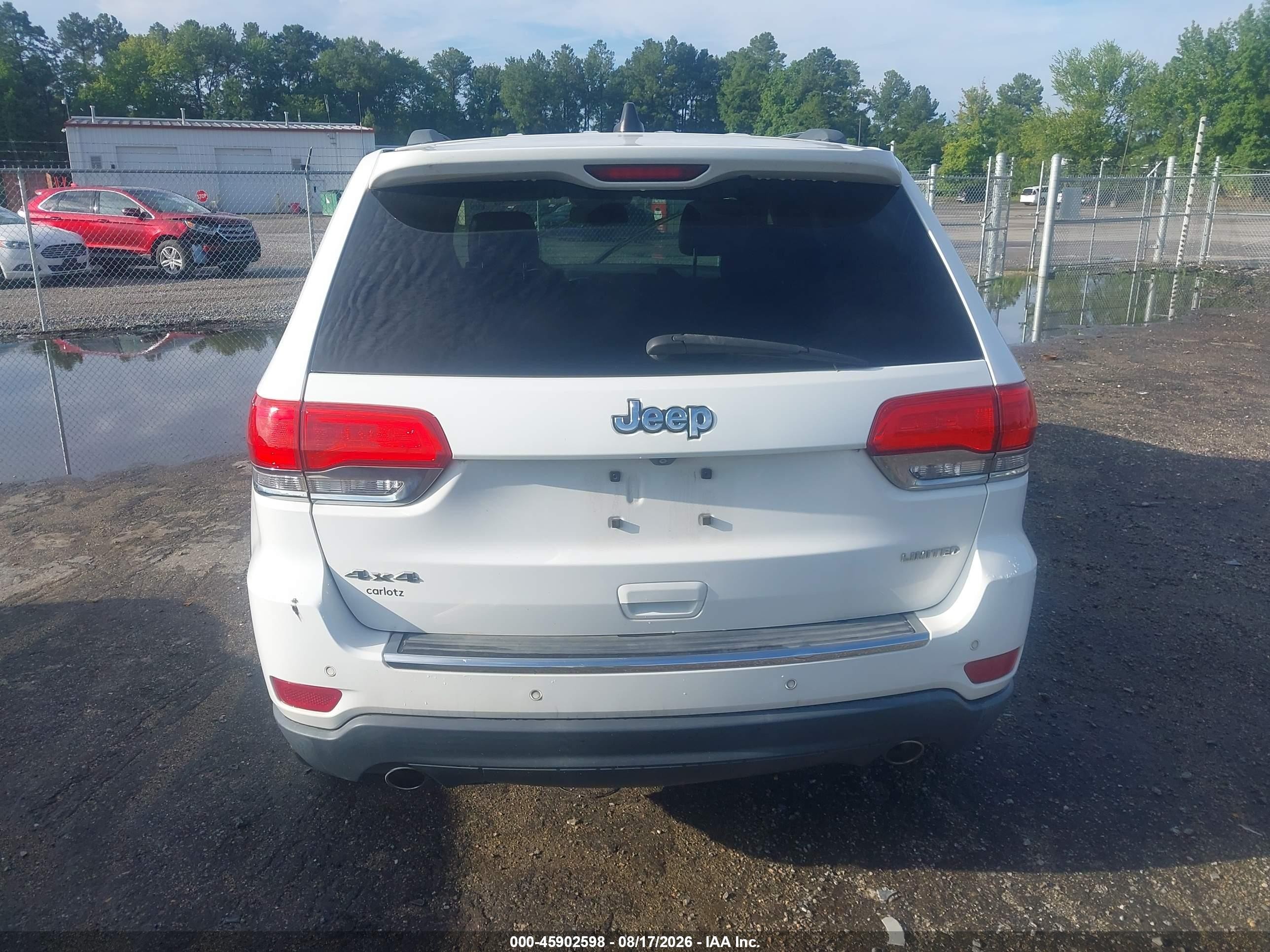 2014 Jeep Grand Cherokee Limited White vin: 1C4RJFBG3EC572090