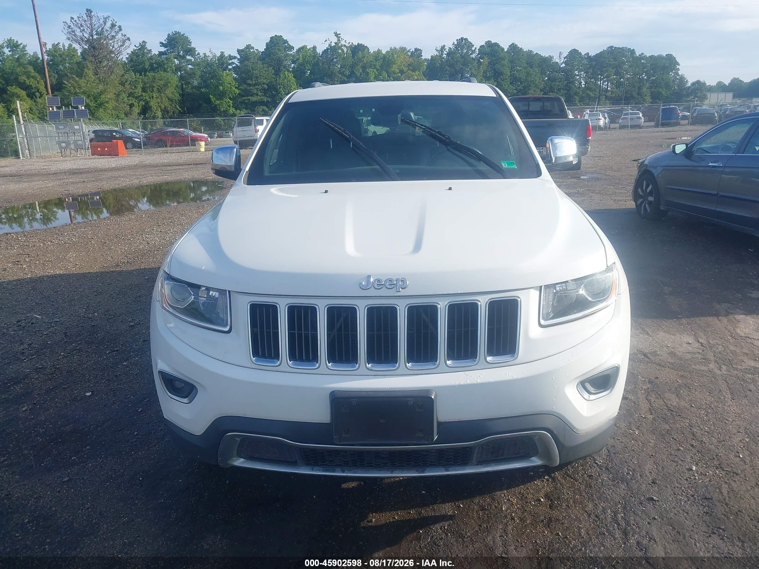 2014 Jeep Grand Cherokee Limited White vin: 1C4RJFBG3EC572090