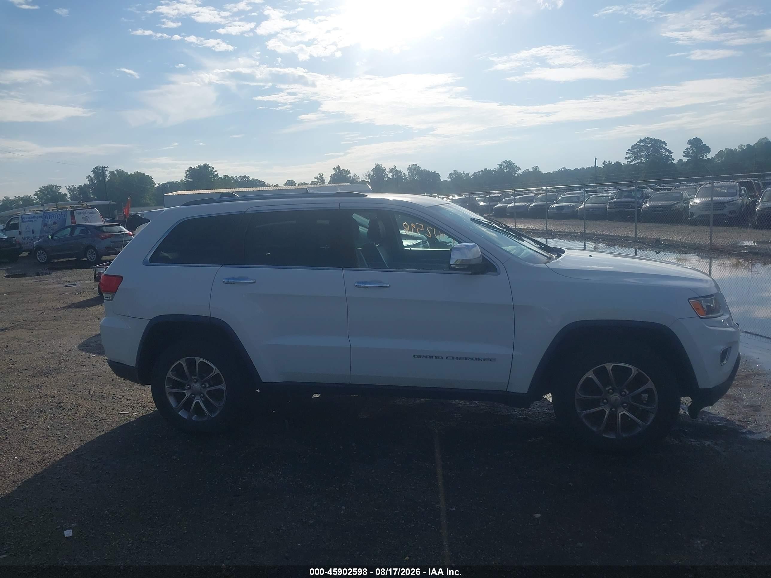 2014 Jeep Grand Cherokee Limited White vin: 1C4RJFBG3EC572090