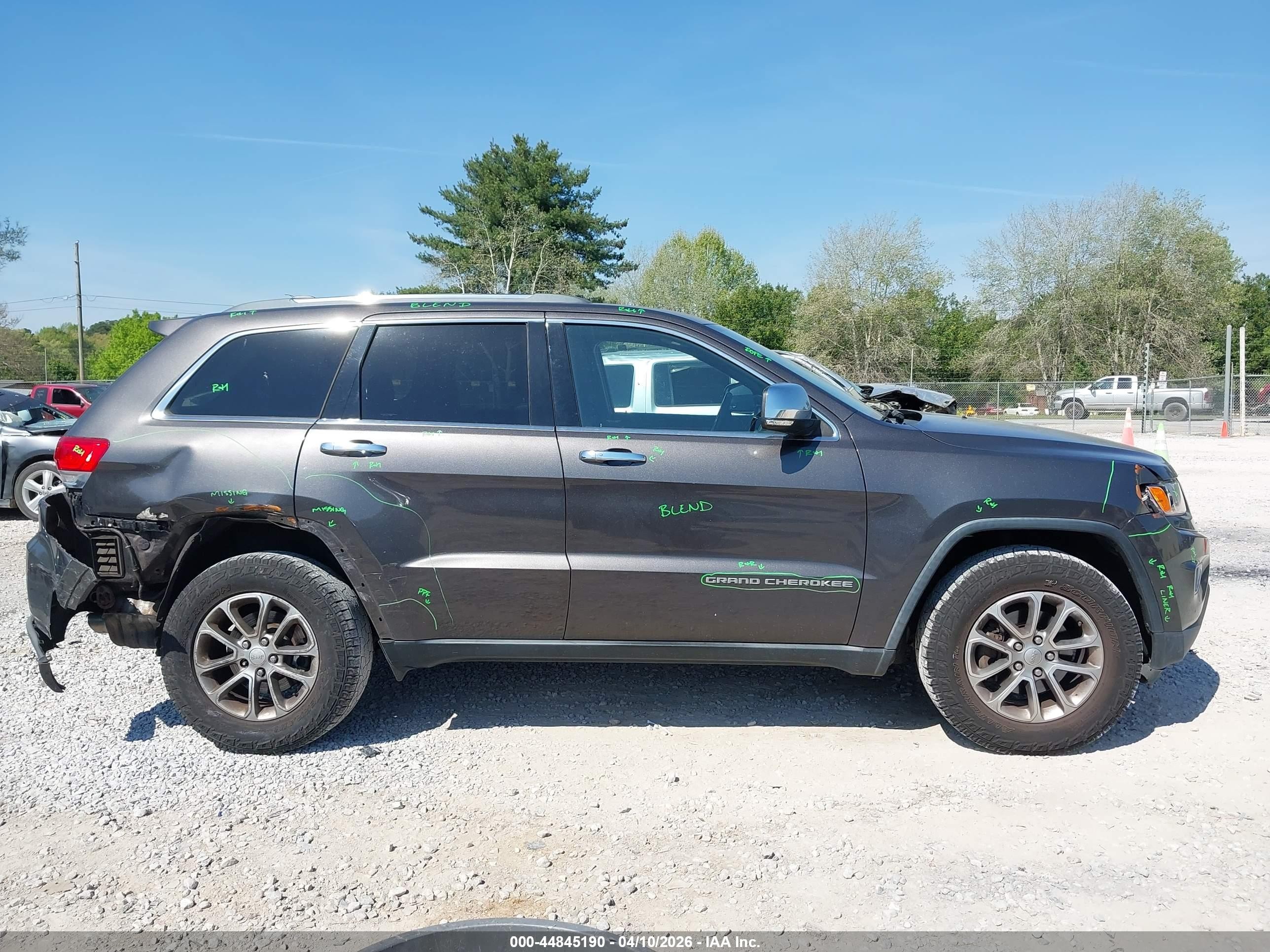 2015 Jeep Grand Cherokee Limited Gray vin: 1C4RJFBG3FC212335