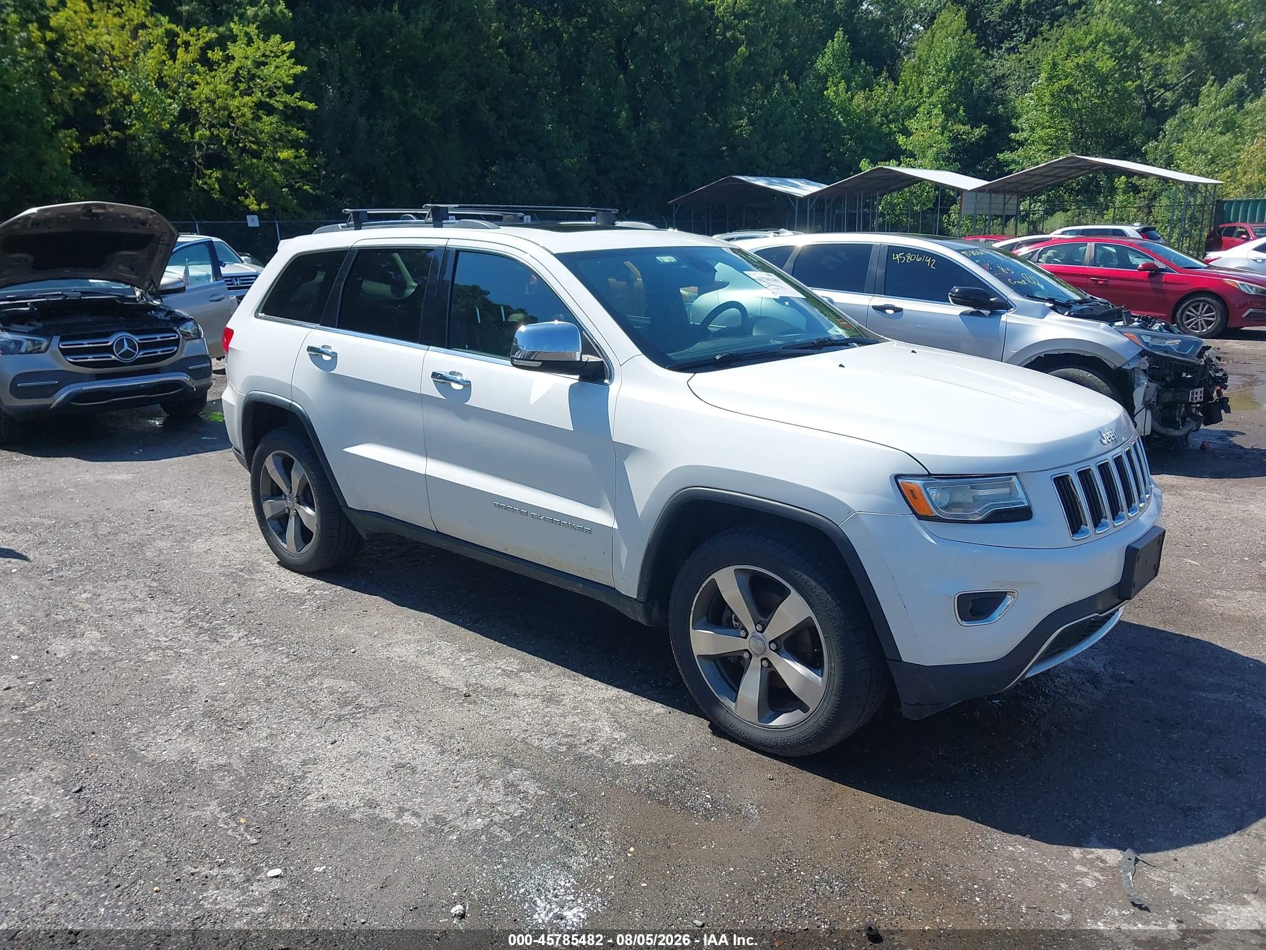 2015 Jeep Grand Cherokee Limited White vin: 1C4RJFBG3FC607728