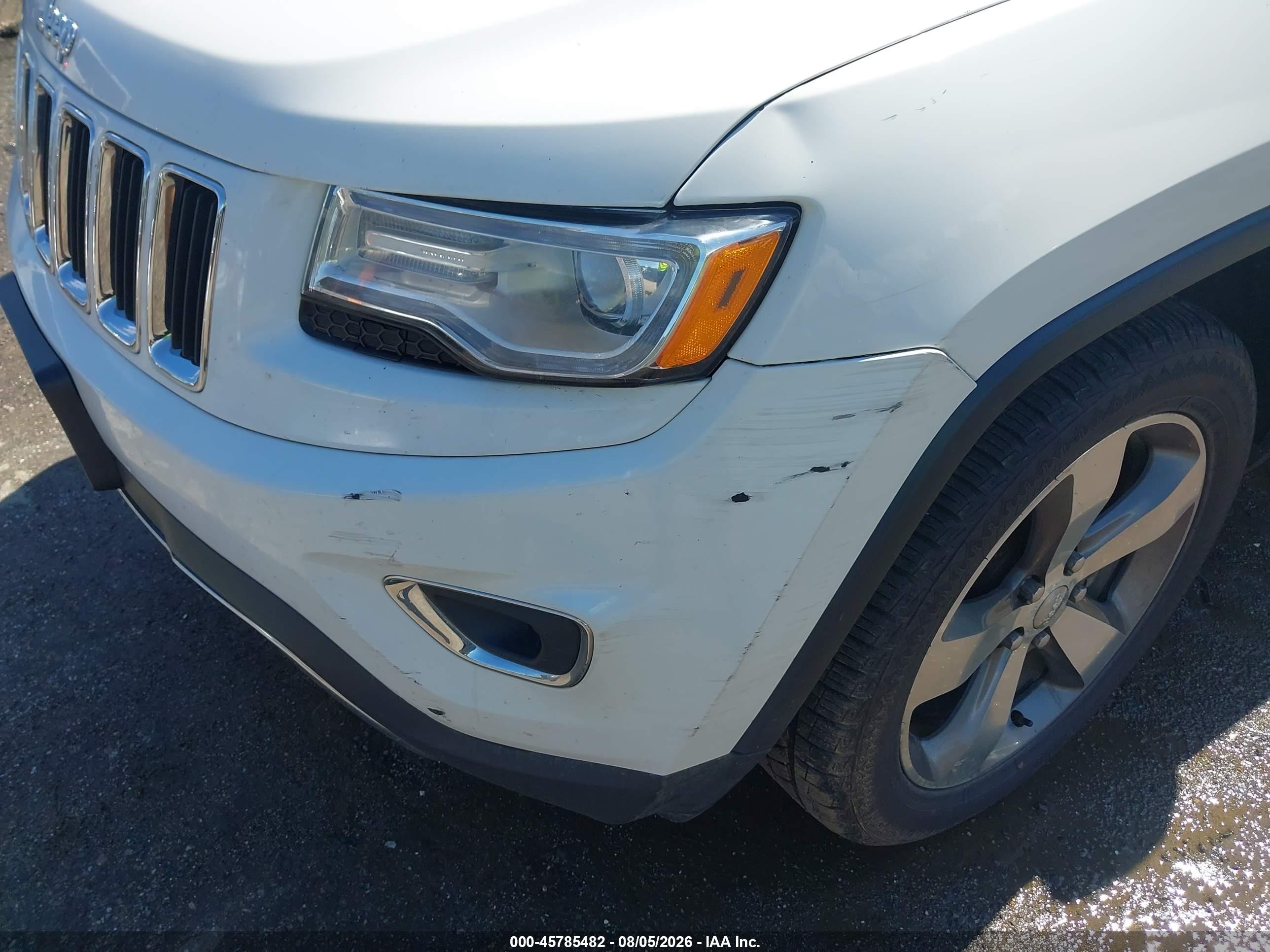 2015 Jeep Grand Cherokee Limited White vin: 1C4RJFBG3FC607728