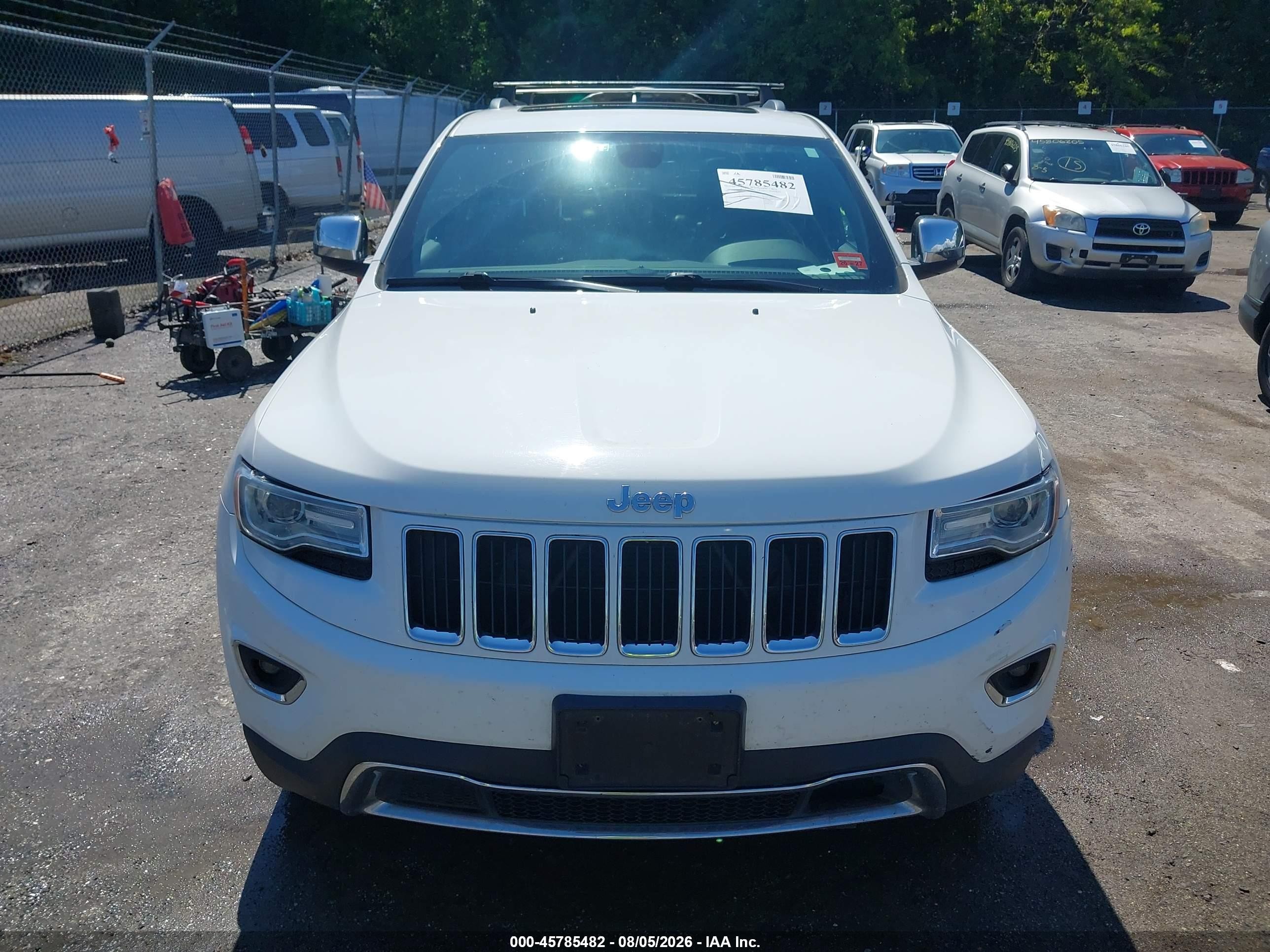 2015 Jeep Grand Cherokee Limited White vin: 1C4RJFBG3FC607728