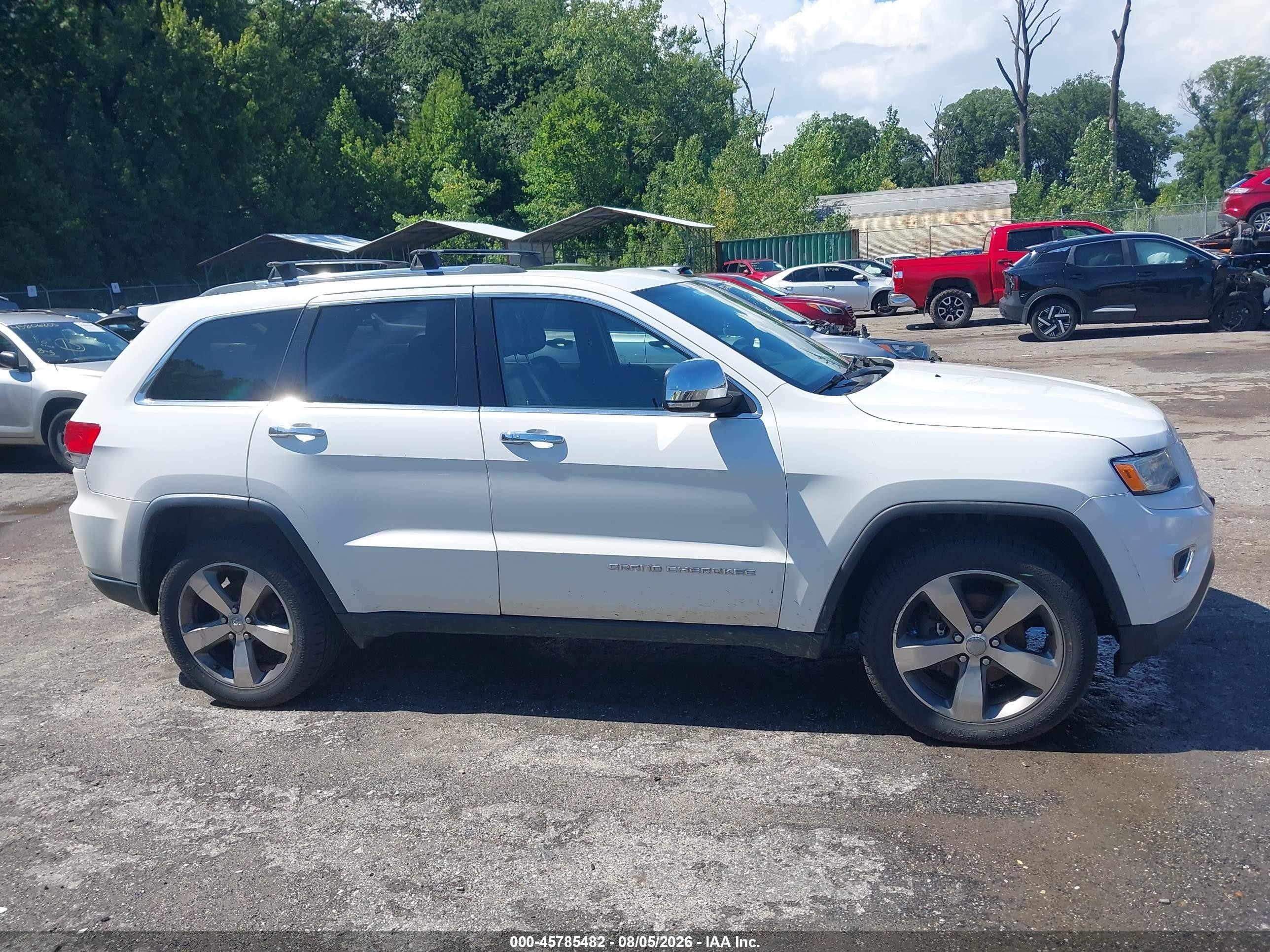2015 Jeep Grand Cherokee Limited White vin: 1C4RJFBG3FC607728