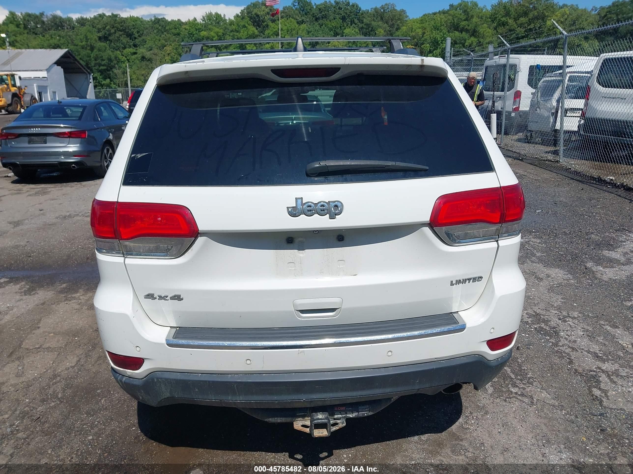 2015 Jeep Grand Cherokee Limited White vin: 1C4RJFBG3FC607728